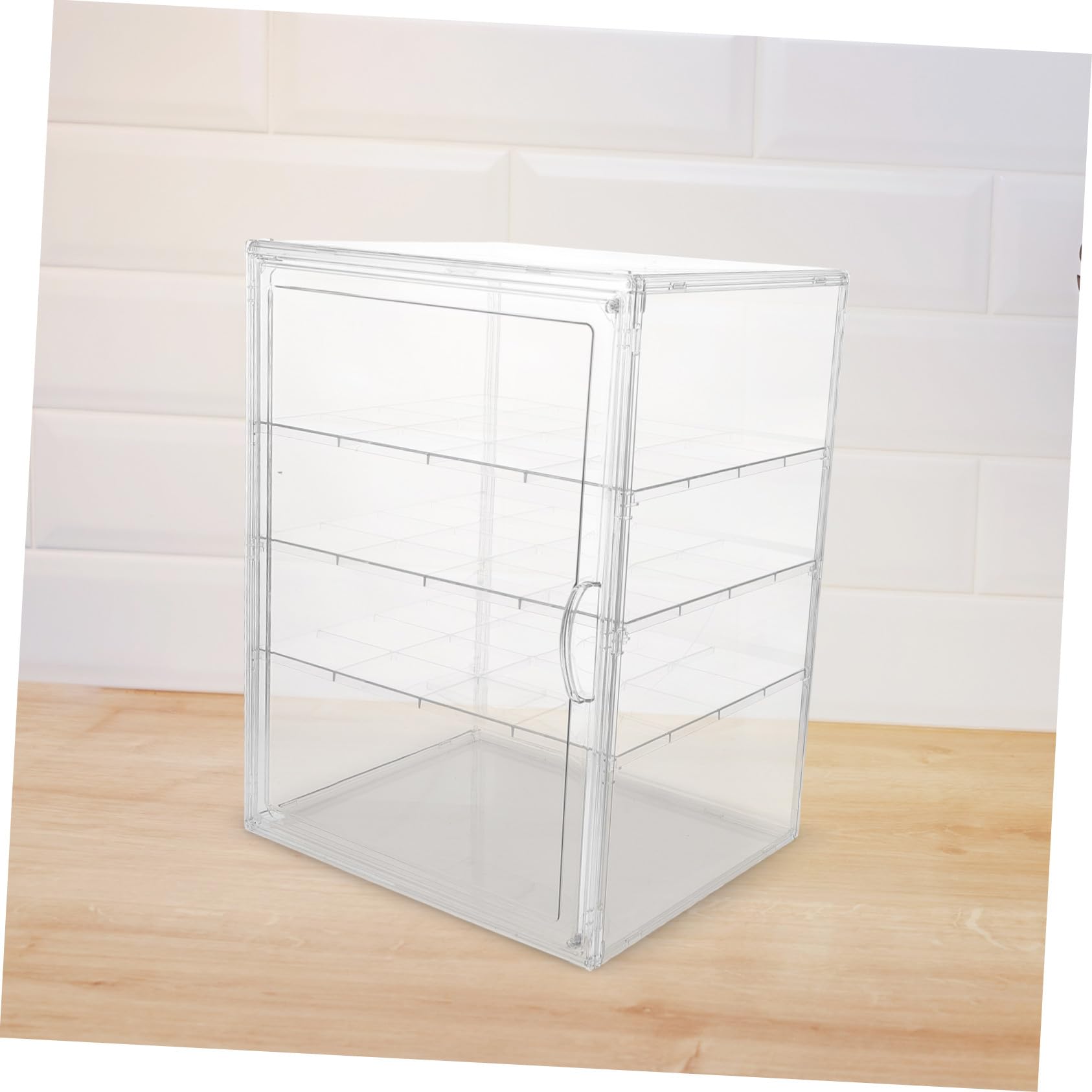 ULTECHNOVO Vitrine Cuisine Transparente à 4 Niveaux Étagères Réglables et Design Détachable en Pet, Protège-gâteau Élégant pour Pâtisseries Cuisine ou Boutique
