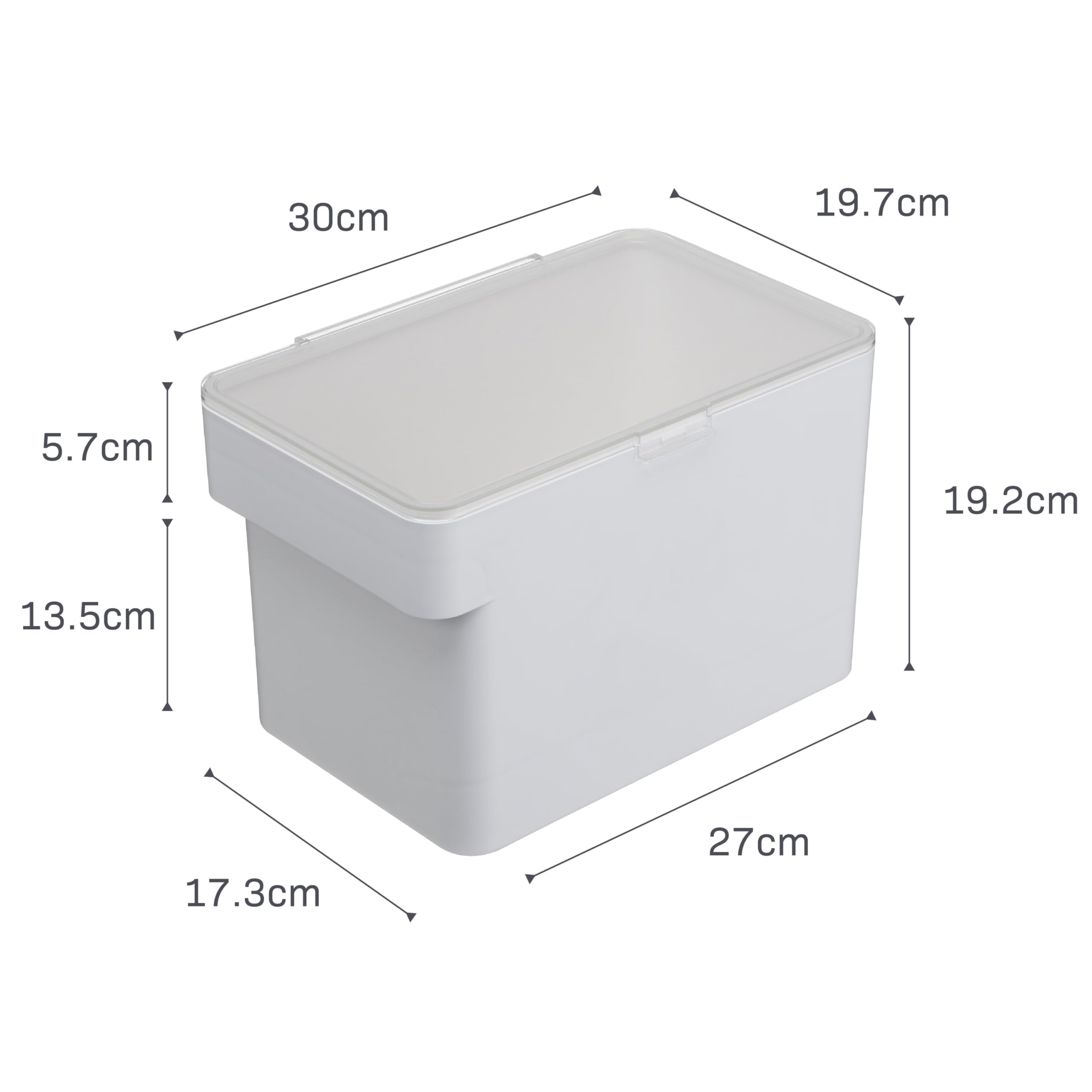 YAMAZAKI 5611 TOWER pojemnik na karmę dla zwierząt z miarką 6 l, sucha karma: ok. 3,5 kg, biały, żywica ABS/silikon, minimalistyczny design, 30 x 19,7 x 19,2 cm (dł. x szer. x wys.)