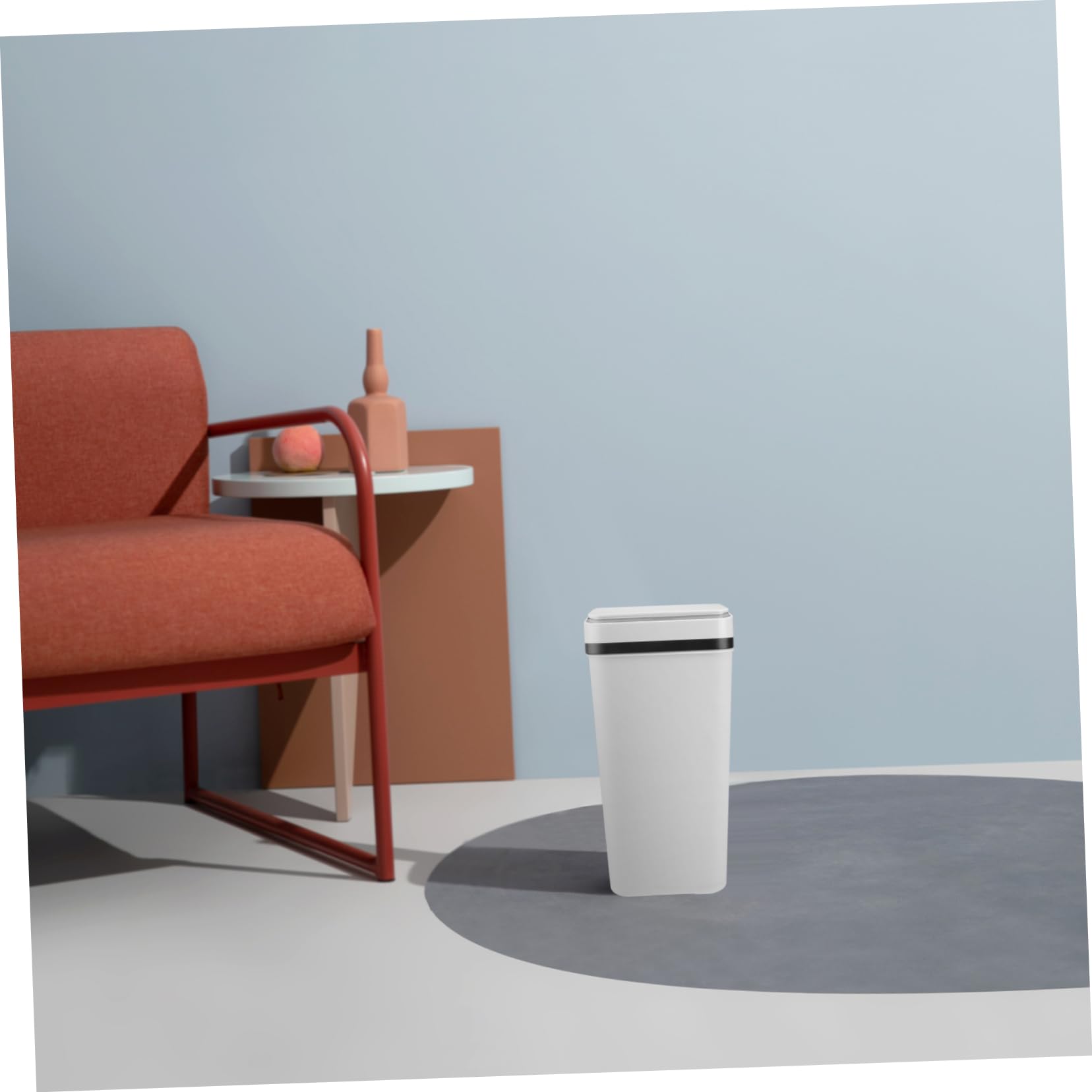 1pieza Papelera Inteligente Sensor De Movimiento Bote De Basura Automático Estilo Moderno Diseño Compacto Para Cocina y Dormitorio Cierre Silencioso Para Hogar y Oficina