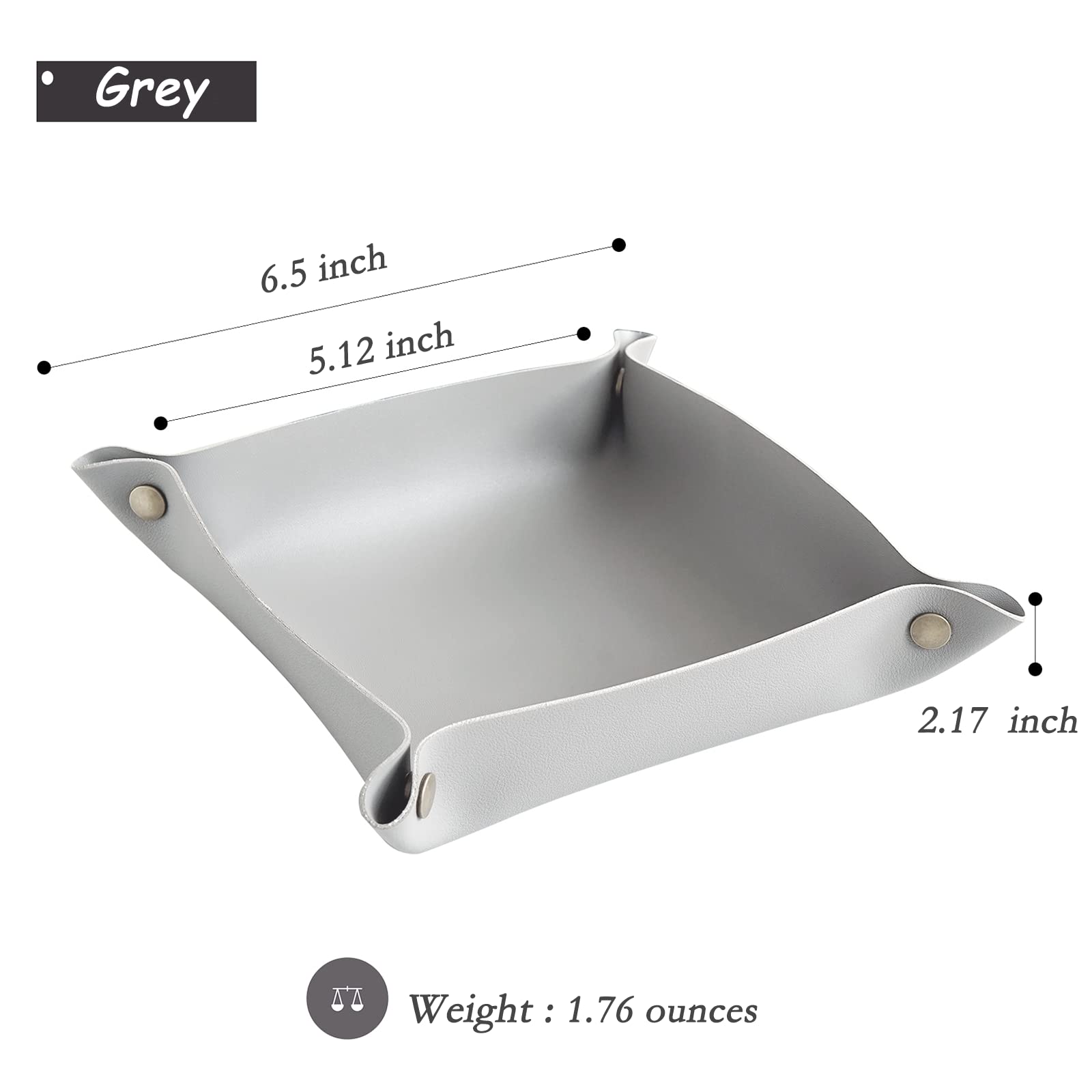 Leather Jewelry Valet Tray | Portable Catchall For Keys & Wallet