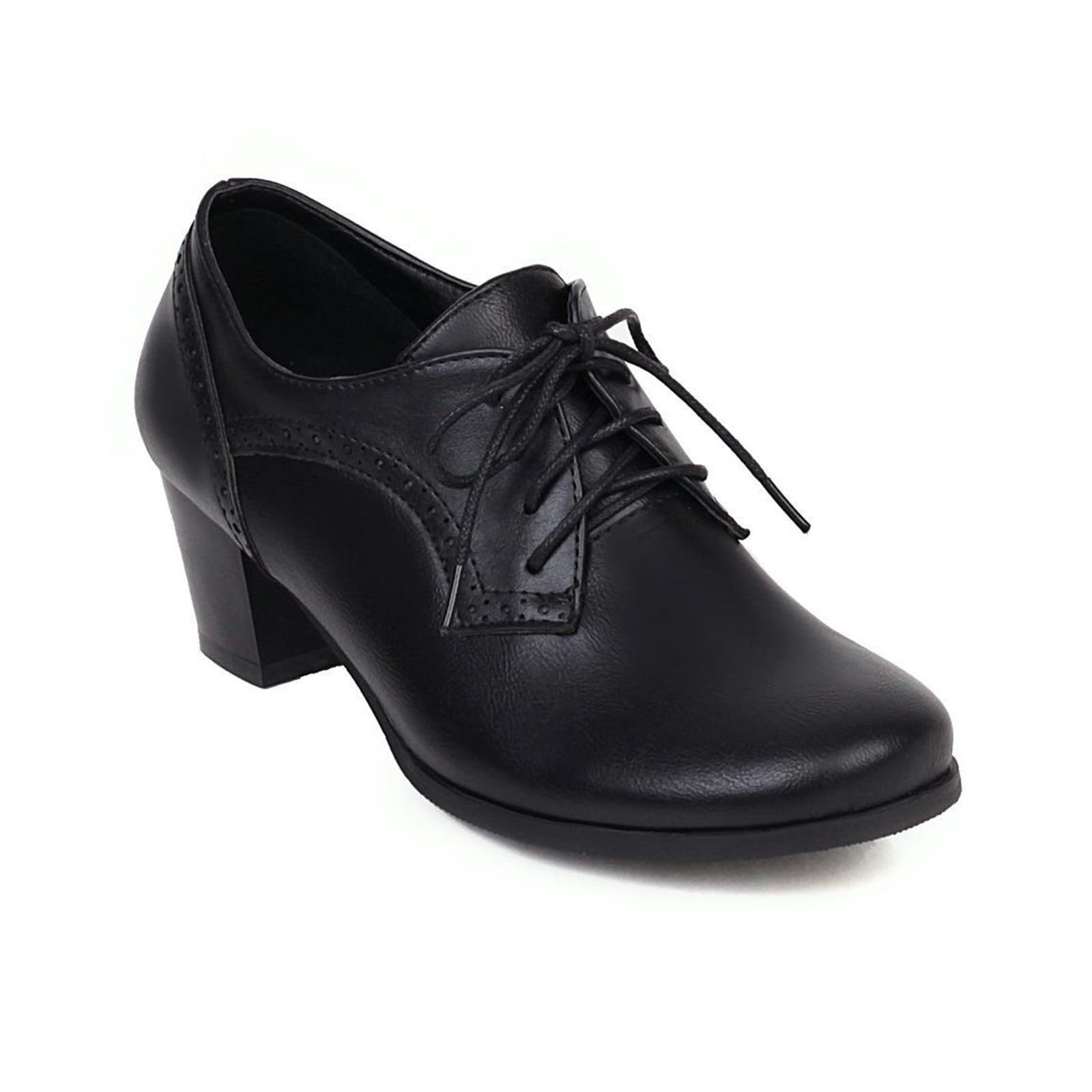 Scarpe da Donna con Tacco Medio e Punta Piatta retrò/A