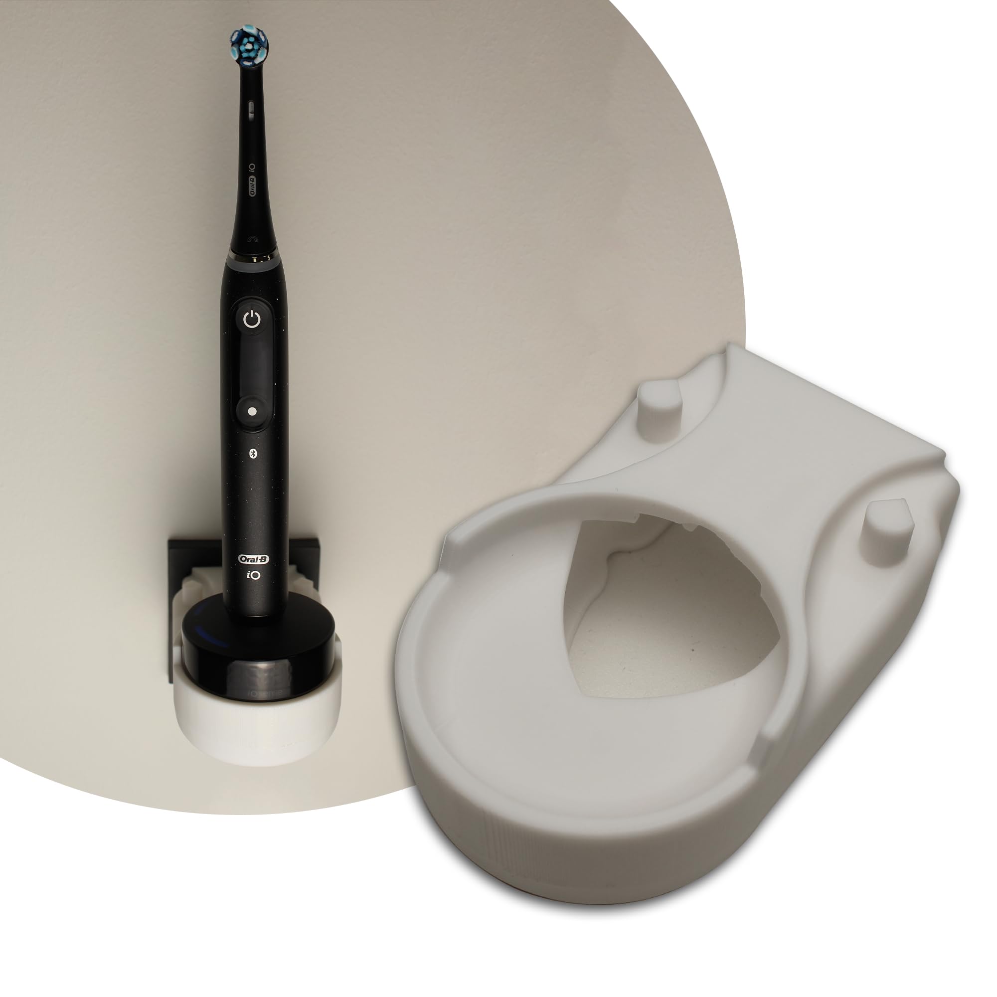oral b zahnbürste aufbewahrung Halterung passend für Oral-B iO 10 – Zahnbürstenhalter für iO 10 – Steckdosenhalterung ohne Bohren – Zahnbürstenständer mit Kabelführung – Platzsparend & hygienisch – 3D-Druck Anzahl der Boxen:7 Boxen Filamentlager-Box von Ikea EKET carbon