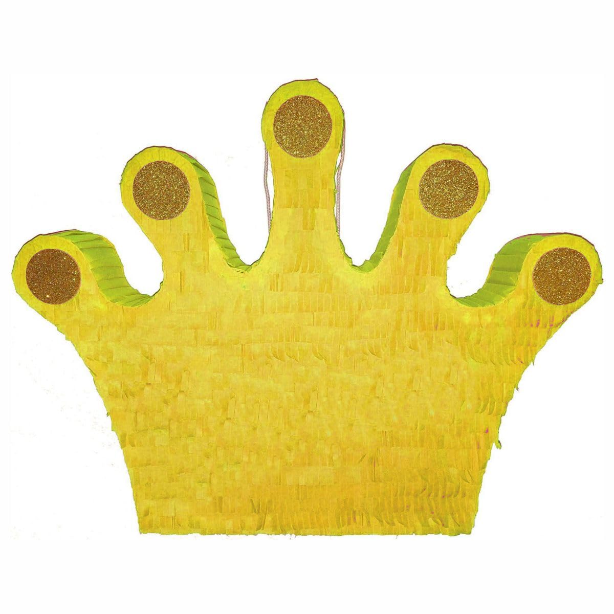 Piñata cumpleaños infantil hecha a mano de (Corona)) (Grande 65x50x10 Centímetros)