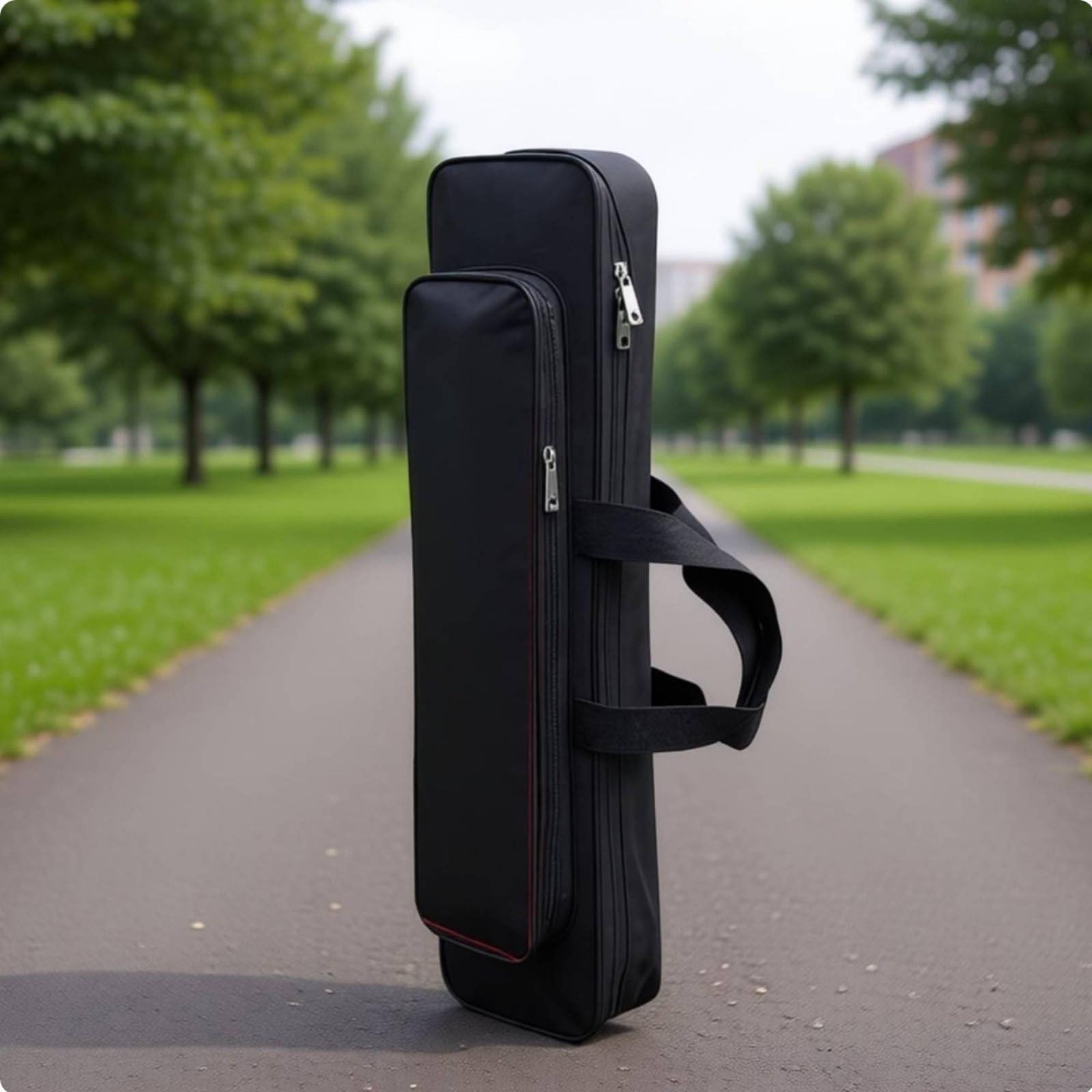 Custodia Porta Attrezzi da Pesca Borsa Porta Canne Design Compatto Tessuto Tecnico Impermeabile Manici Comodi Struttura Rigida Adatta per Pesca in Acqua Dolce, 80CM