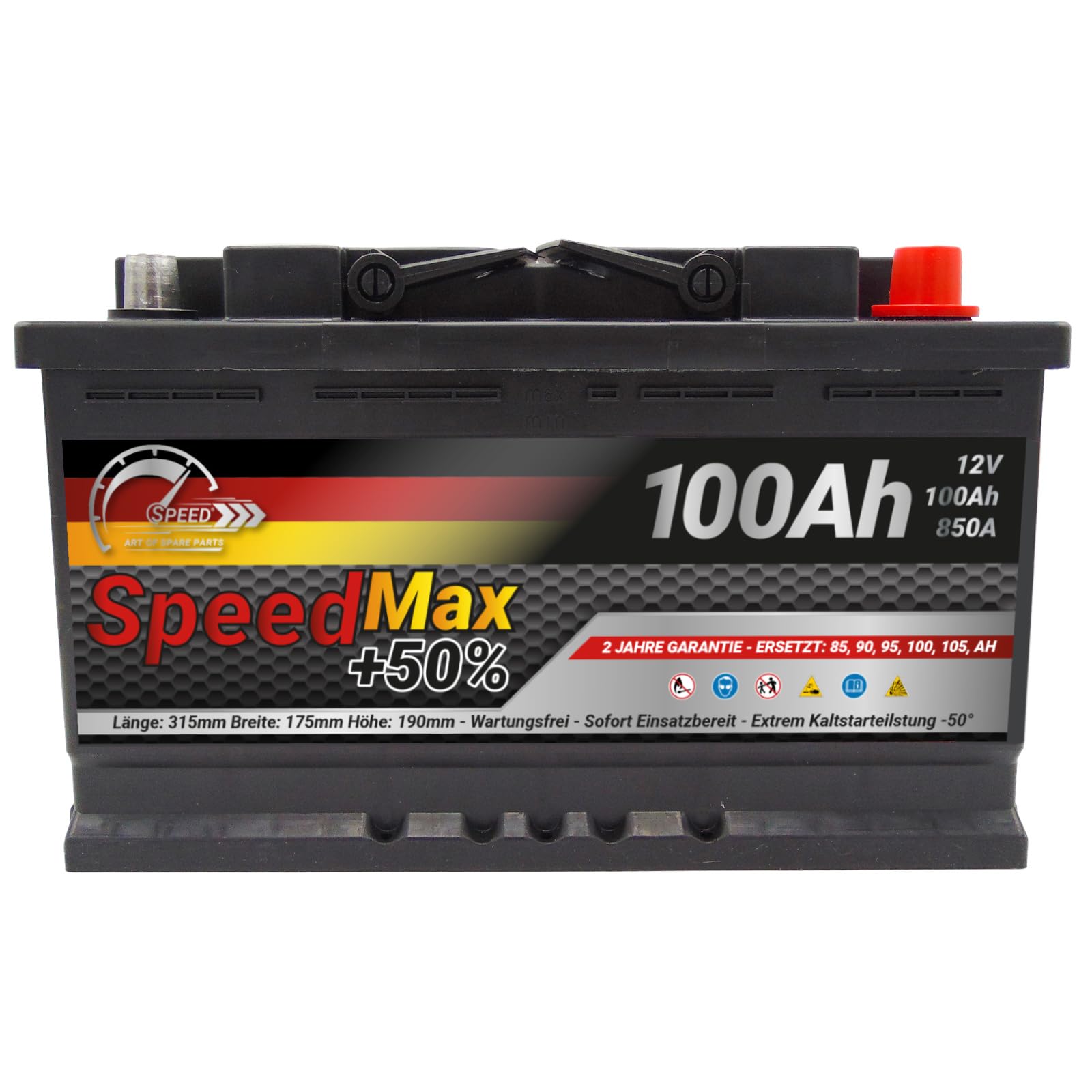 Autobatterie Speed Max L4100MAX 100Ah 850A 12V
