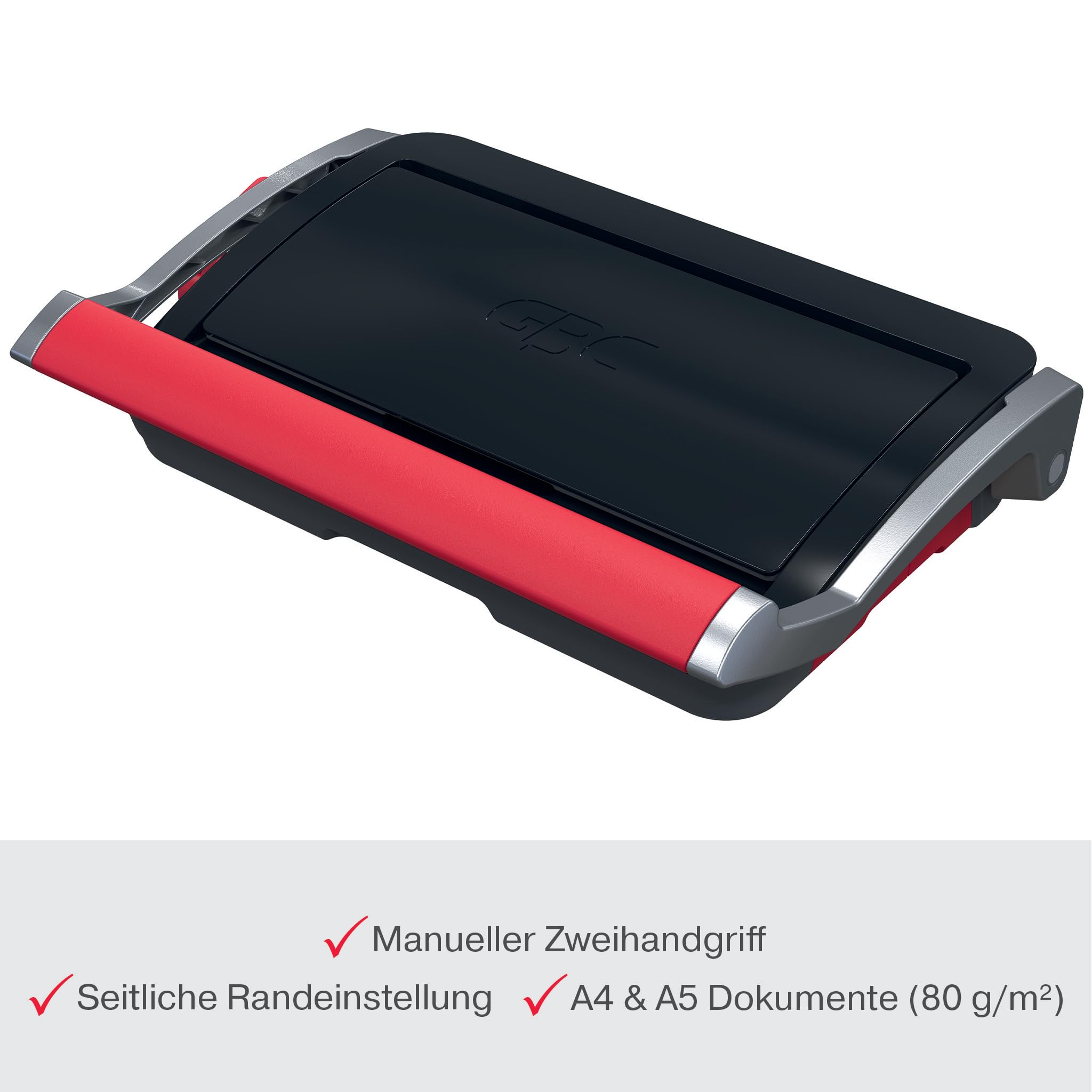 GBC CombBind CB15 Manuelles Bindegerät - Bindet 165 A5/A4 Blätter, kompaktes und leichtes Design, stanzt 15 Blätter, Schwarz/Silber, 4410061