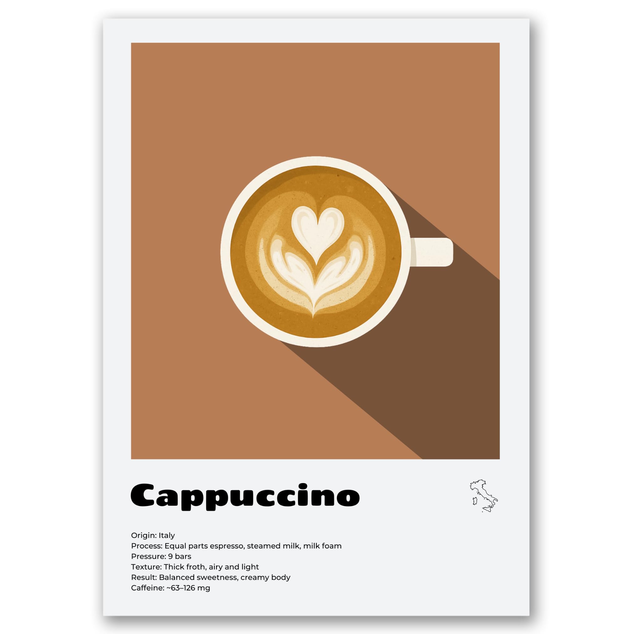 Salvadero – Lote de 3 carteles de 50 x 40 cm, decoración de cocina, salón, cafetera, barista y cafetería (capuchino, lata, Ristretto, 50 x 40 cm, sin marco)