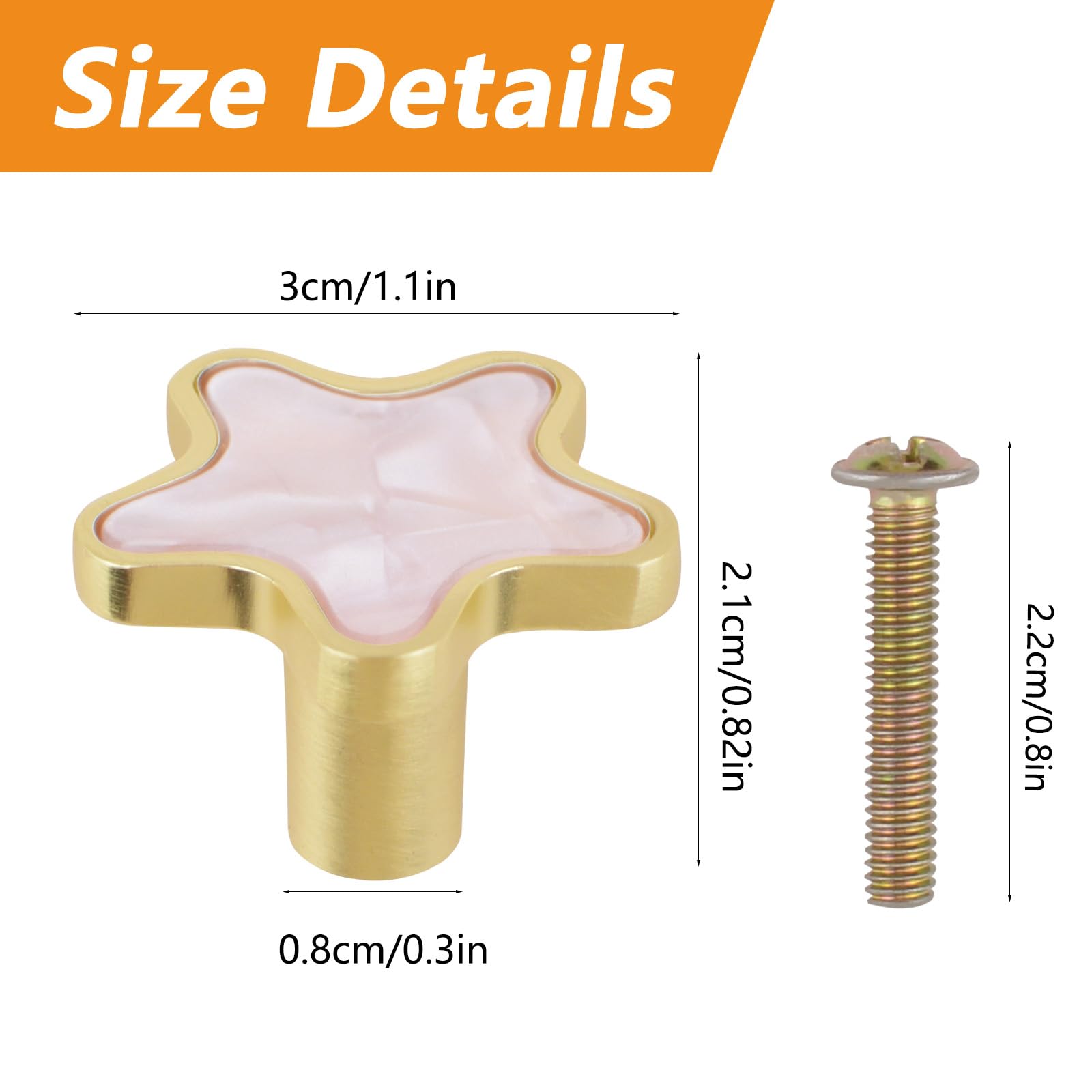 MOROBOR Decorative Star Kitchen Cabinet Knobs - Image 2