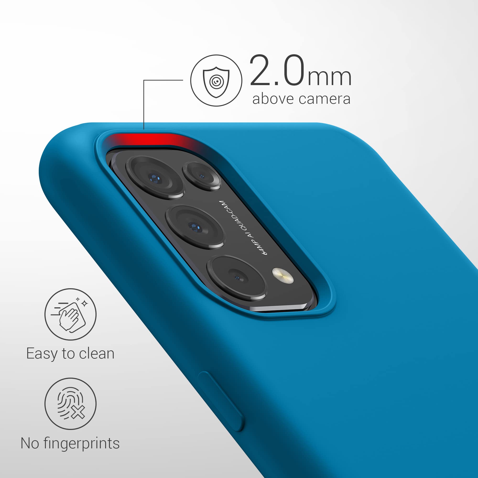 Kwmobile Custodia Compatibile Con Motorola Edge 20 Lite - Cover In Silicone TPU, Morbida E Antiscivolo, Blu Indaco - 5