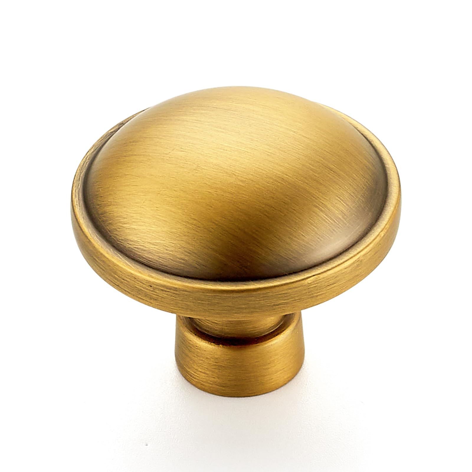Ravinte Brushed Brass Kitchen Pulls Cabinet Handles 1-1/4 Inch 10 Pack