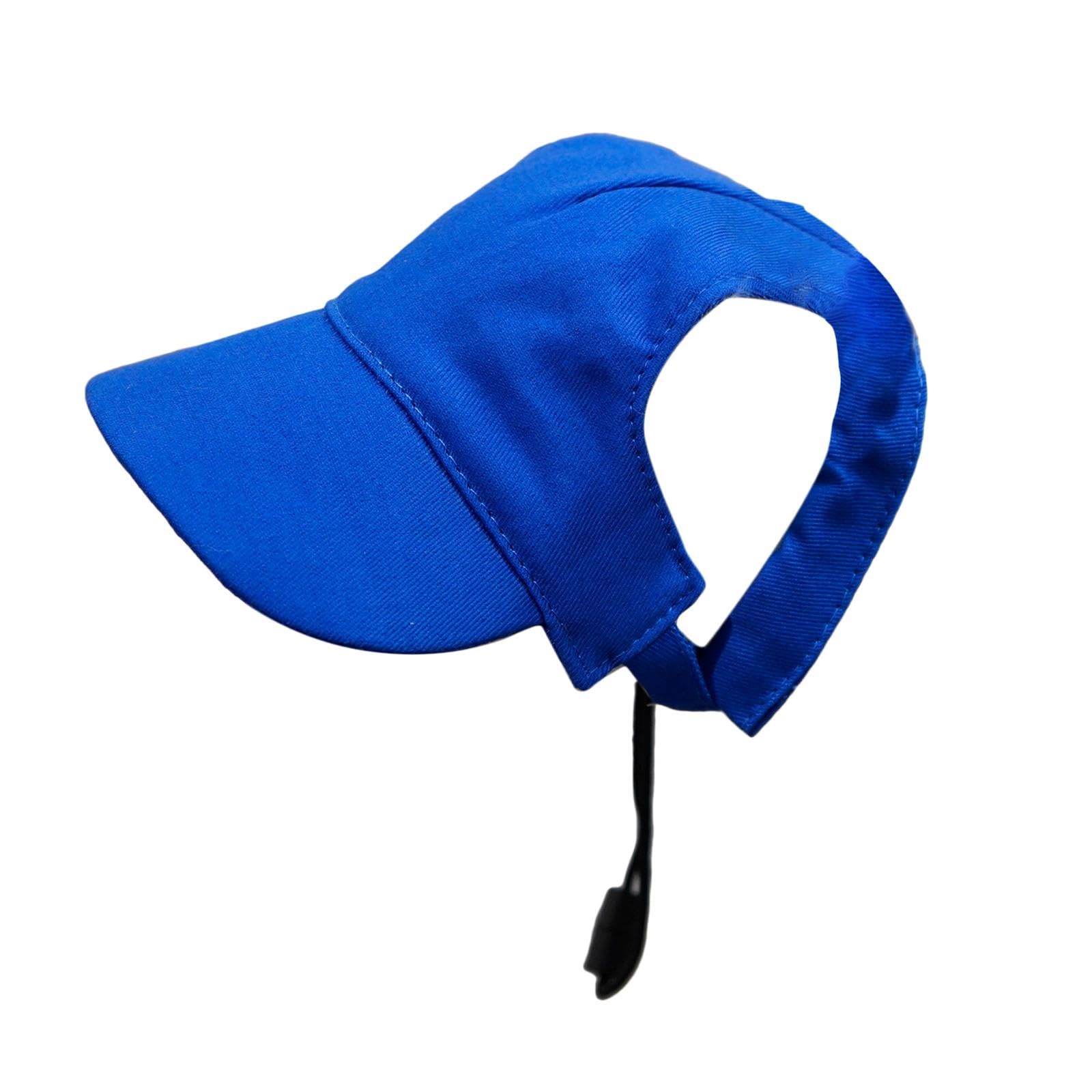 HGZLQKD Dog Baseball Cap Made of Canvas, Adjustable And Comfortable, with Ear Holes, Fashionable Pet Accessory, Sun Protection for, Blue, M