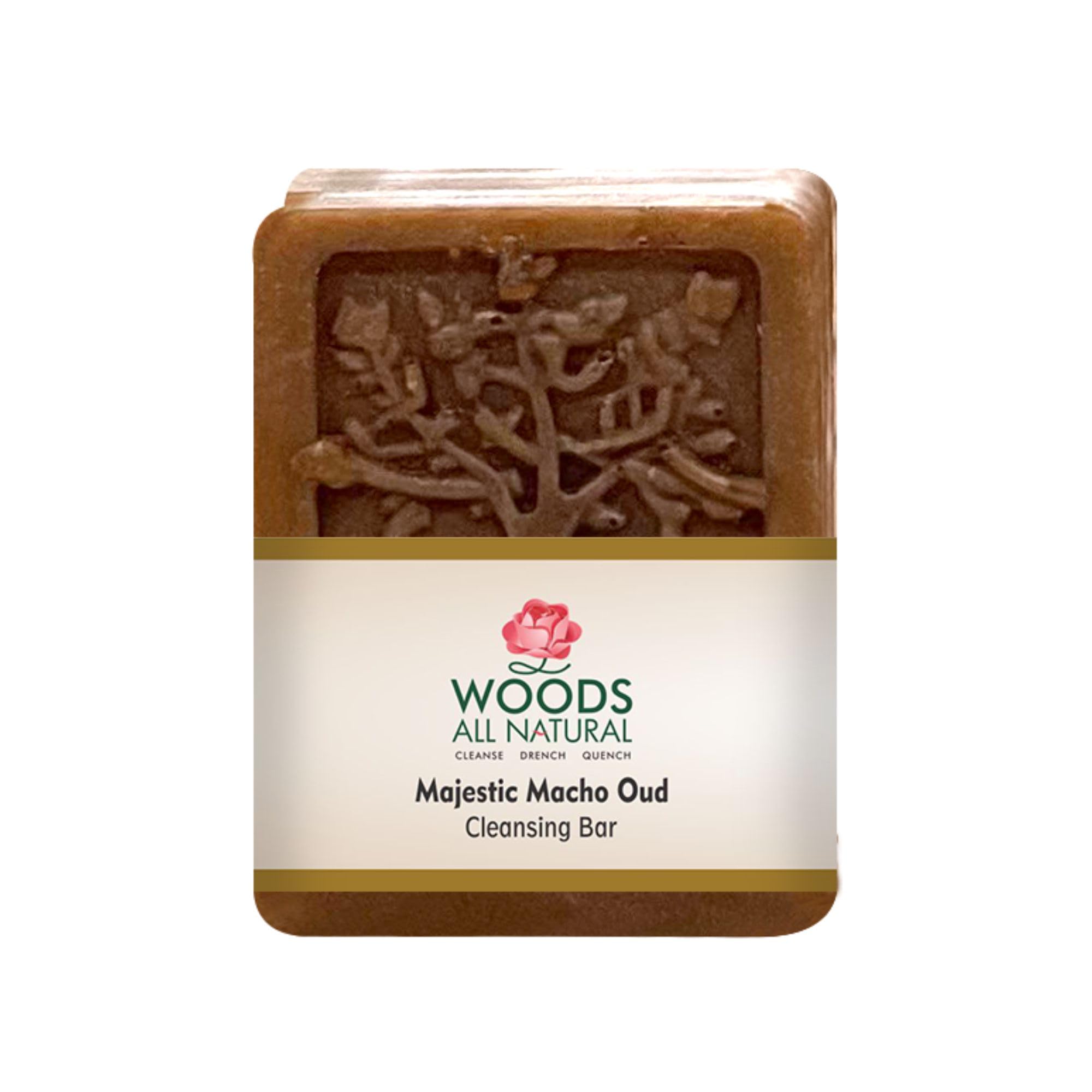 Organic Majestic Oud Cleansing Herbal Bath Soap Bar with Therapeutic Grade Essential Oils Soap 100g