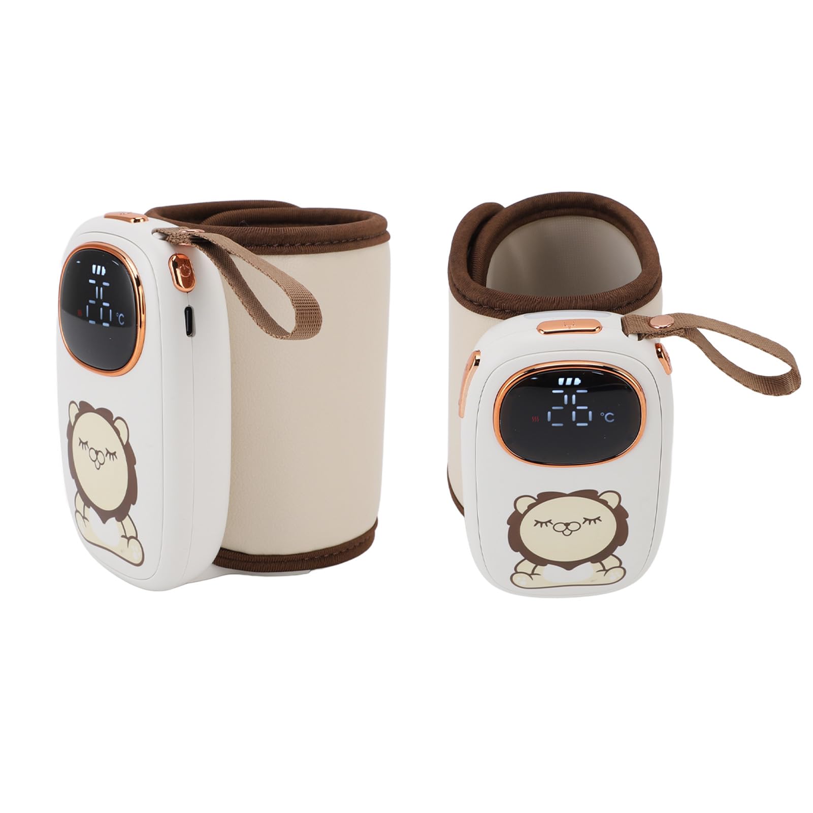 Asixxsix Calientabiberones Portátil, Batería ABS 8000mAh Carga USB Calientabiberones, Calienta Leche a Temperatura Constante para la Alimentación del Bebé
