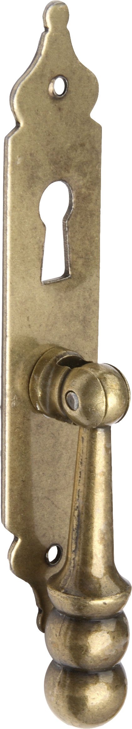 WOLFPACK LINEA PROFESIONAL El Zorro 78006 Pendulum Handle Plate with Keyhole, 23 x 120 mm, Bronze