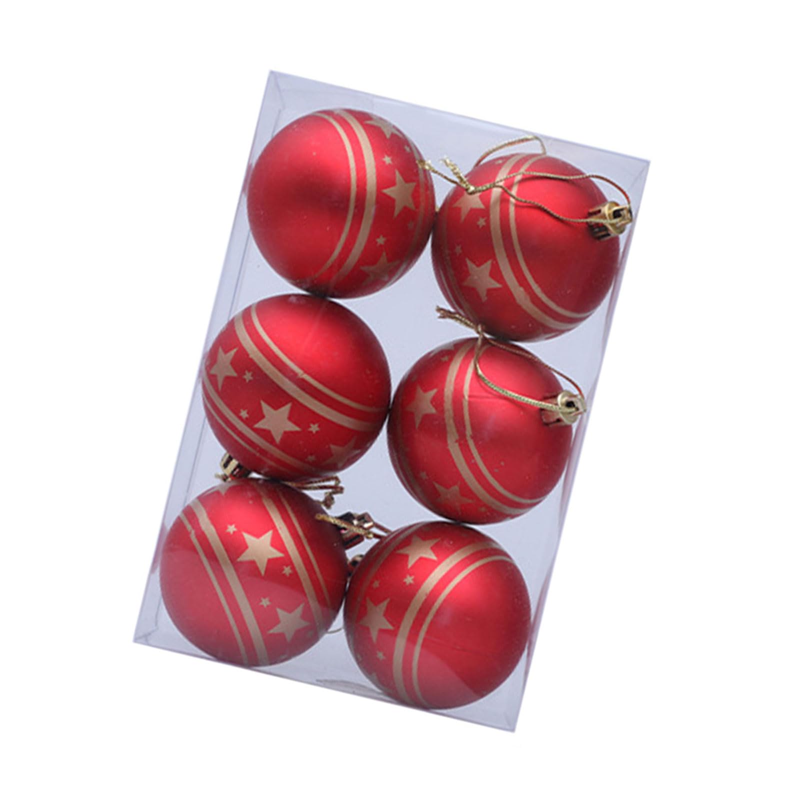 carotoe 6Pcs Shatterproof Christmas Baubles Ball Hanging Ornament Christmas Tree Decoration for Wreath Mantels Winter Holiday Tree Decorations