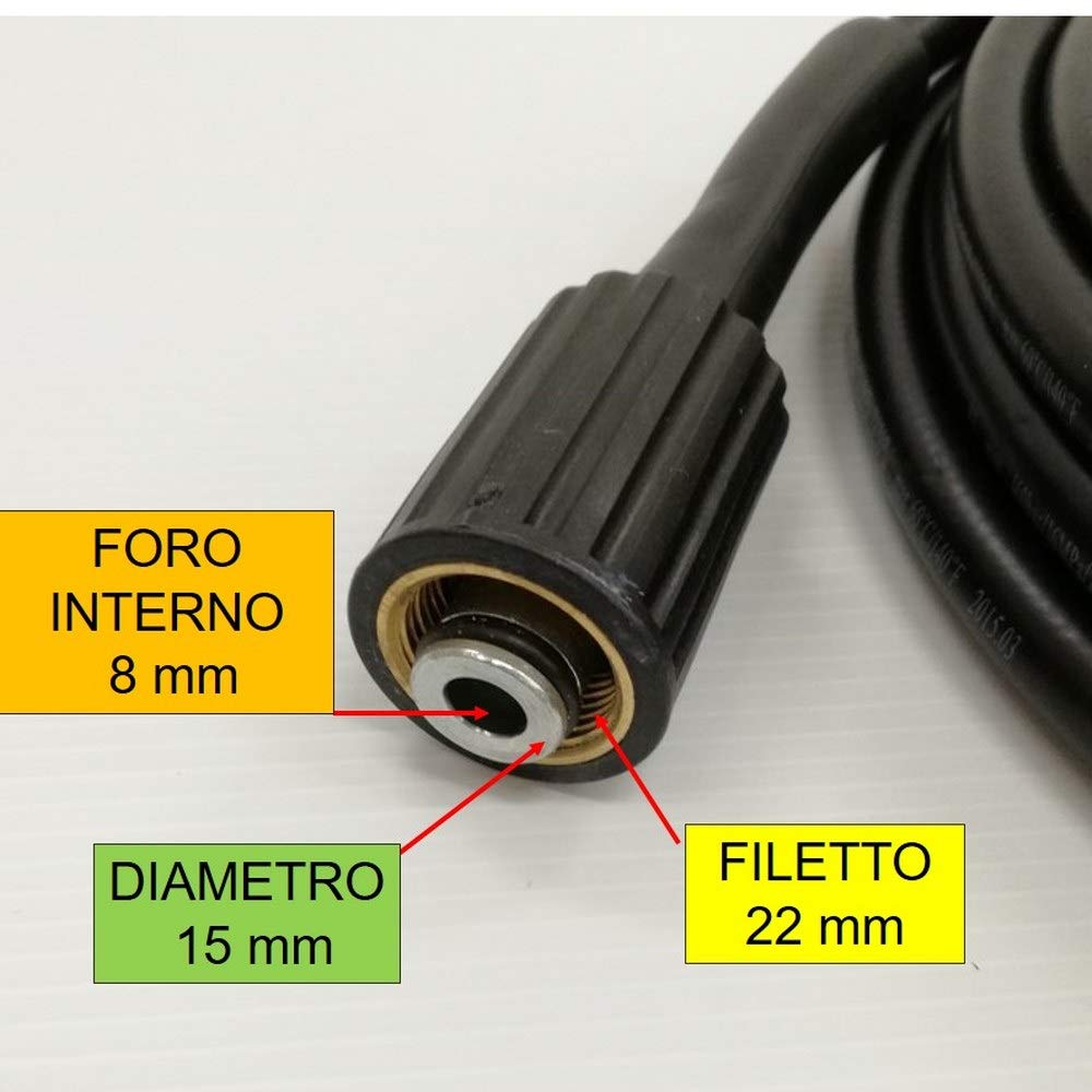 Parpyon® Pistola per Idropulitrice ANNOVI REVERBERI - AR BLUE CLEAN - BLACK&DECKER Attacco rapido per tubo acqua Att. GIallo - accessori ricambi idropulitrici (AR41561)