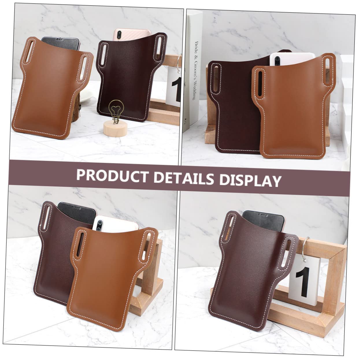 Hemobllo Pochette Étanche pour Téléphone Portable Lot de 2 Pièces en PU Couleur Aléatoire Banane Pratique pour Téléphone Protection et Utilisation Facile Randonnée Shopping