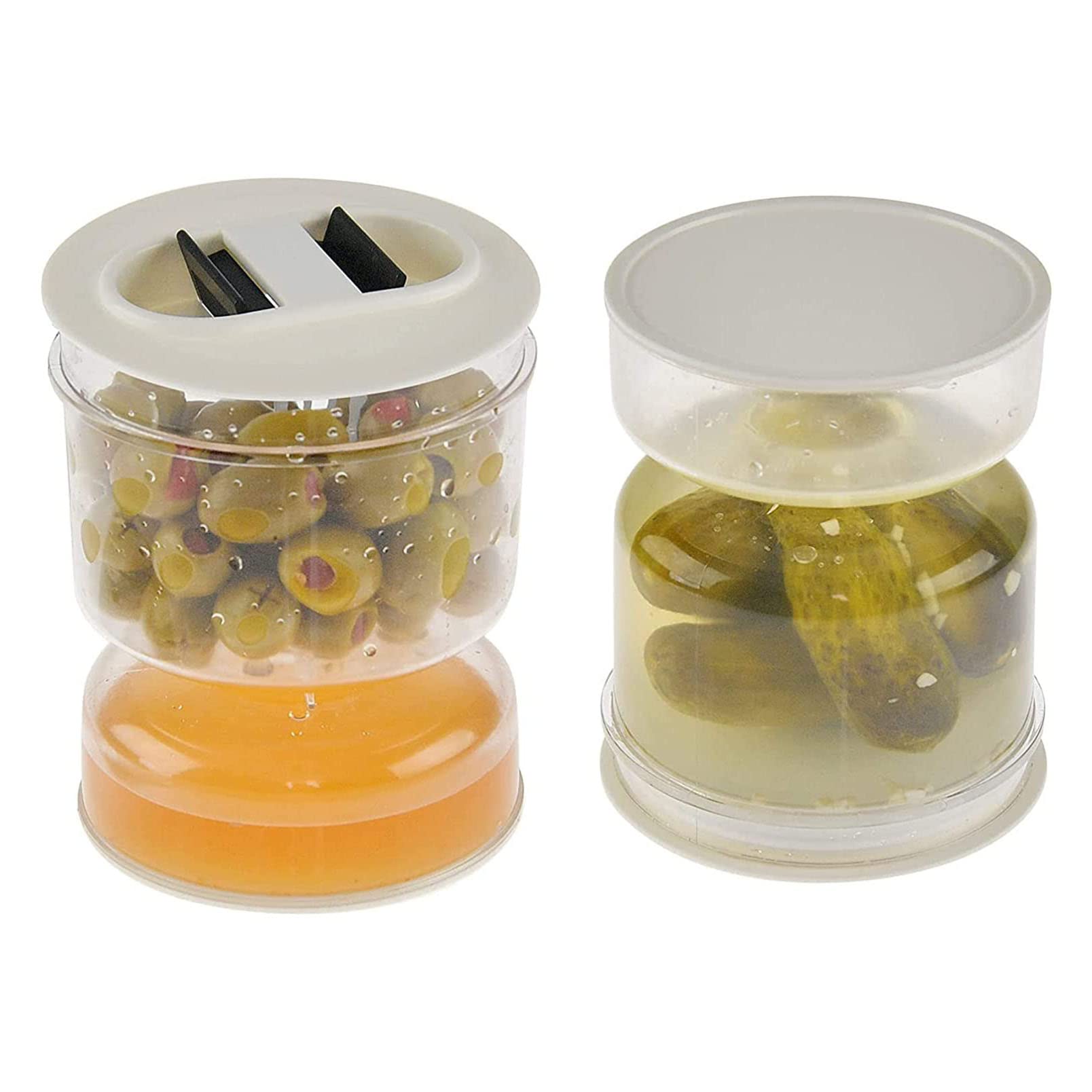 Buy Pickle Jar with Strainer Flip, 1 Pack Pickle Container Hourglass