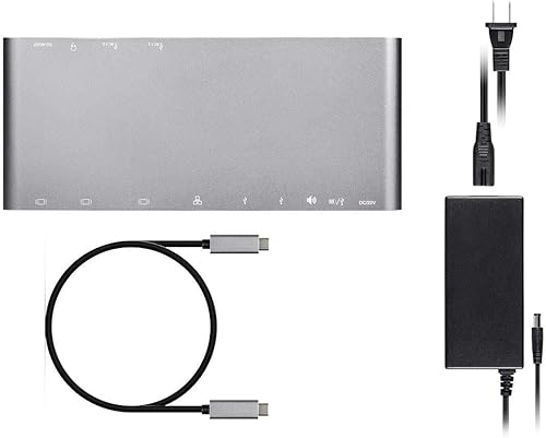 Miniatura 4 de Monoprice Estación de acoplamiento USB-C de doble monitor para portátiles USB-C, MST y entrega de energía de hasta 100 vatios con cable USB-C, 4K a