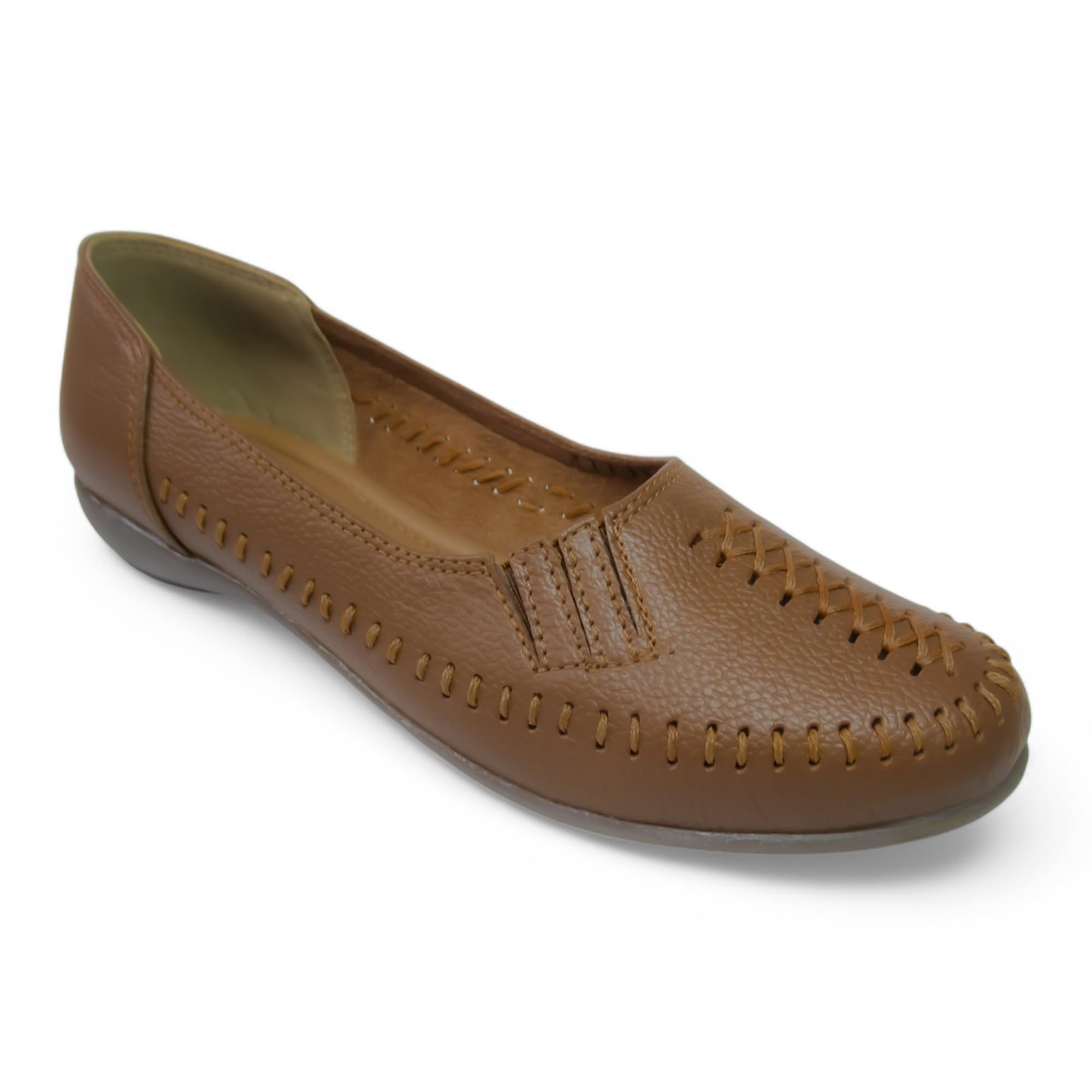 Women's Leather Moccasin Belly Shoes with Extra Comfortable Insole and Best for Office/Regular Wear Comes with Budget Friendly Price and Light Weight Loafer