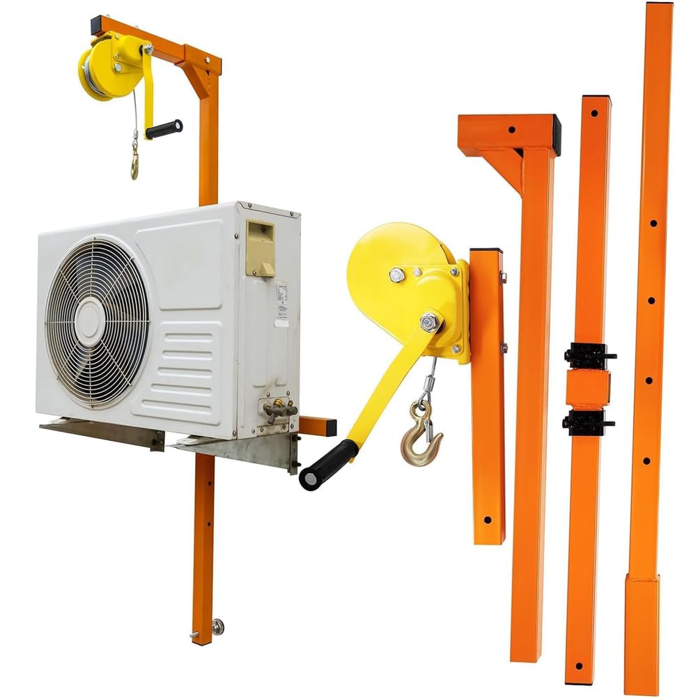 Mshgsku 150Kg 30M Manual Winch Lifting Tool For Air Conditioner Installation, Stainless Steel Construction For Outdoor Use