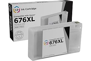LD Compatible Remanufactured Epson 676XL High Yield Black Ink