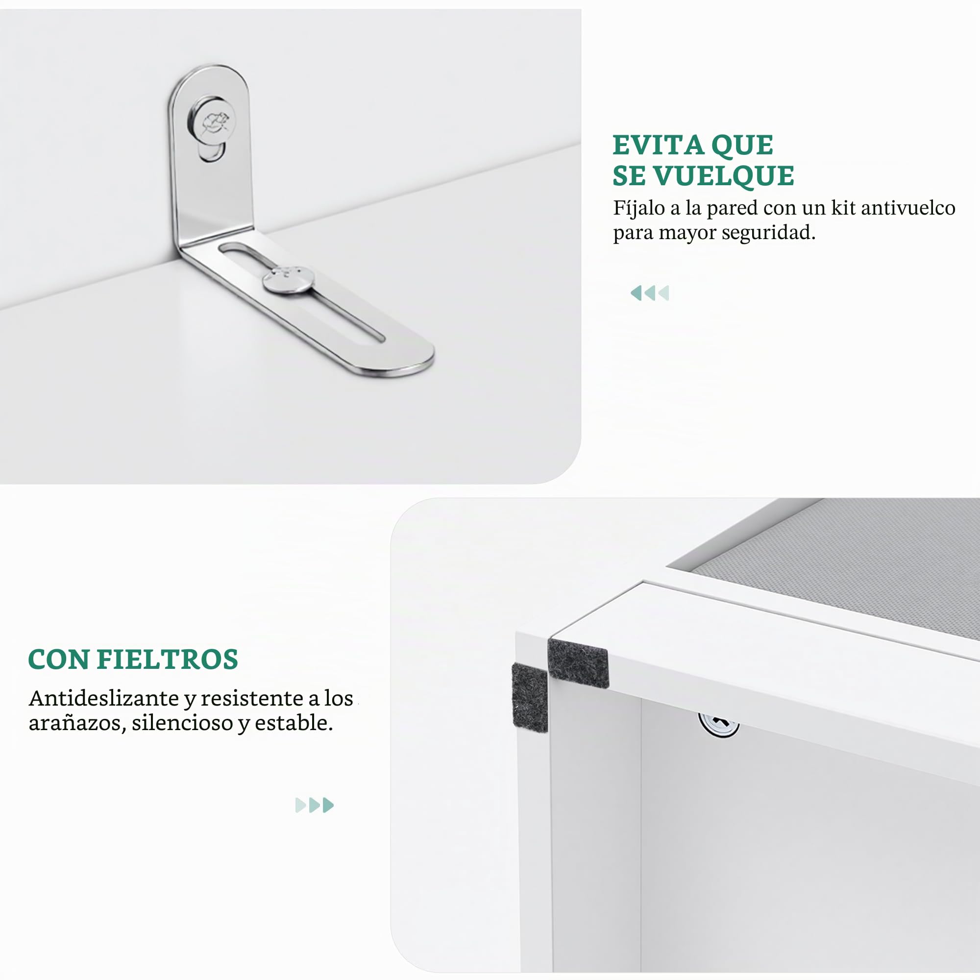 YITAHOME Librería Independiente con 9 estantes Abiertos y 2 Puertas (tapizada) para salón, Dormitorio u Oficina, Blanco, 80 × 24 × 120 cm (Ancho × Profundidad × Alto)
