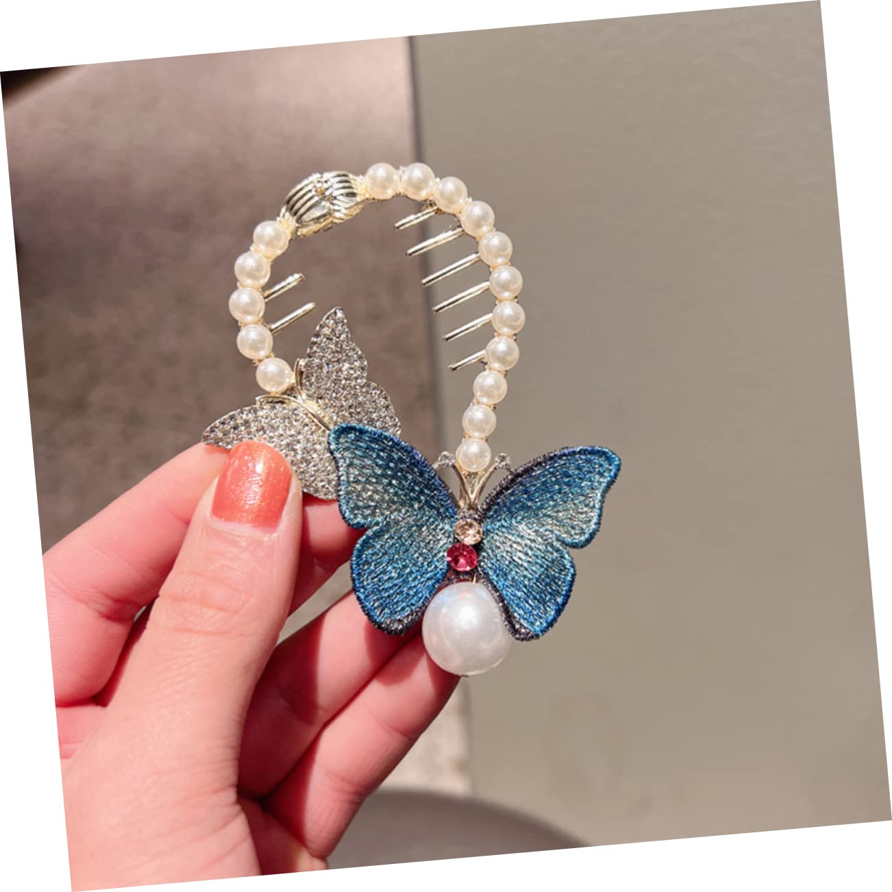 LALAFINA 8piezas Horquillas Para Moño y Cristales Accesorios De Pelo Para Coletas y Moños Elegantes Perlas Para Mujer