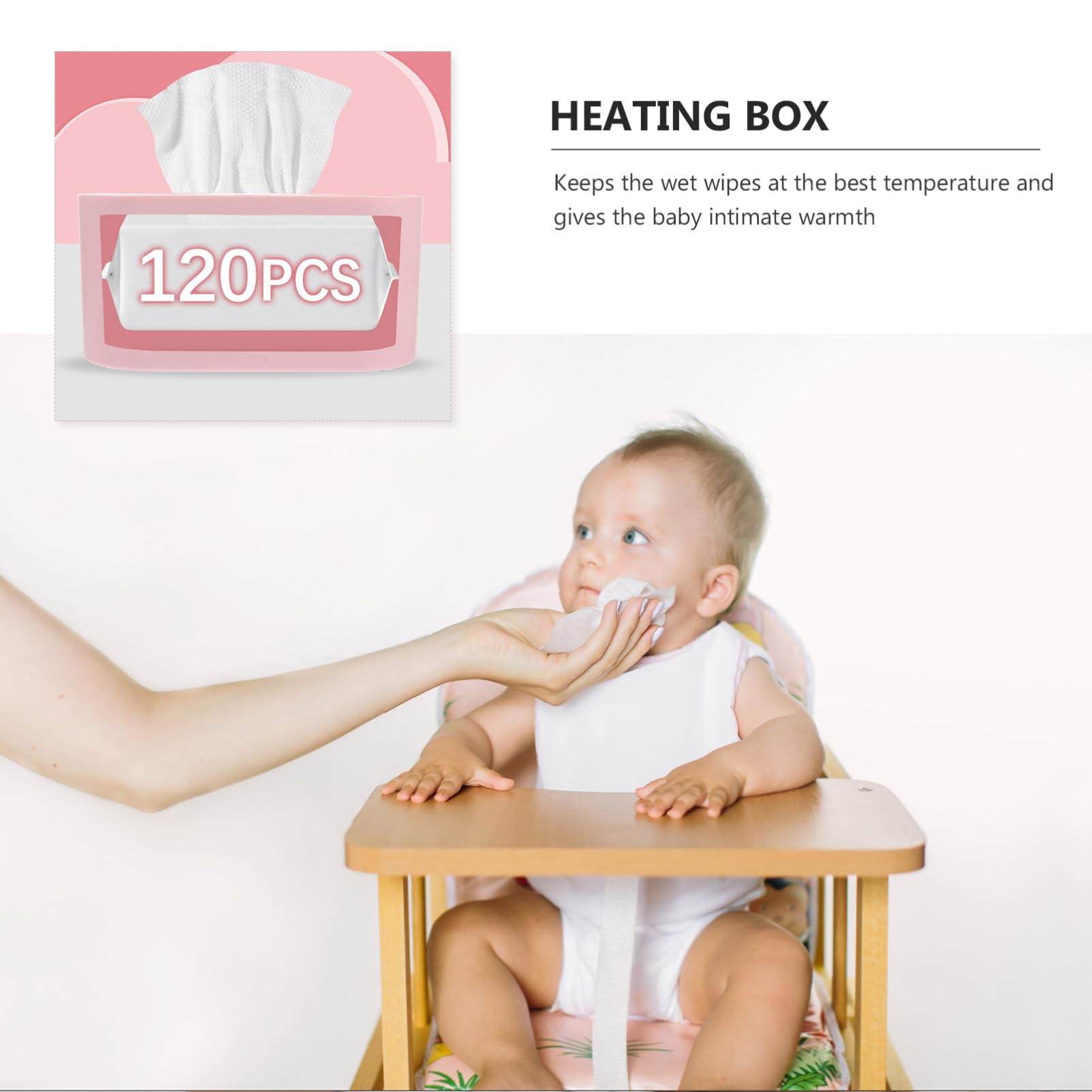 1 Ensemble Chauffe Lingette Humide Lingette Chauffante Portable Chauffage Lingettes Petit Échauffement Chauffe-lingette Pour Bébé Chauffe Lingette Usb Polypropylène (pp) Rose