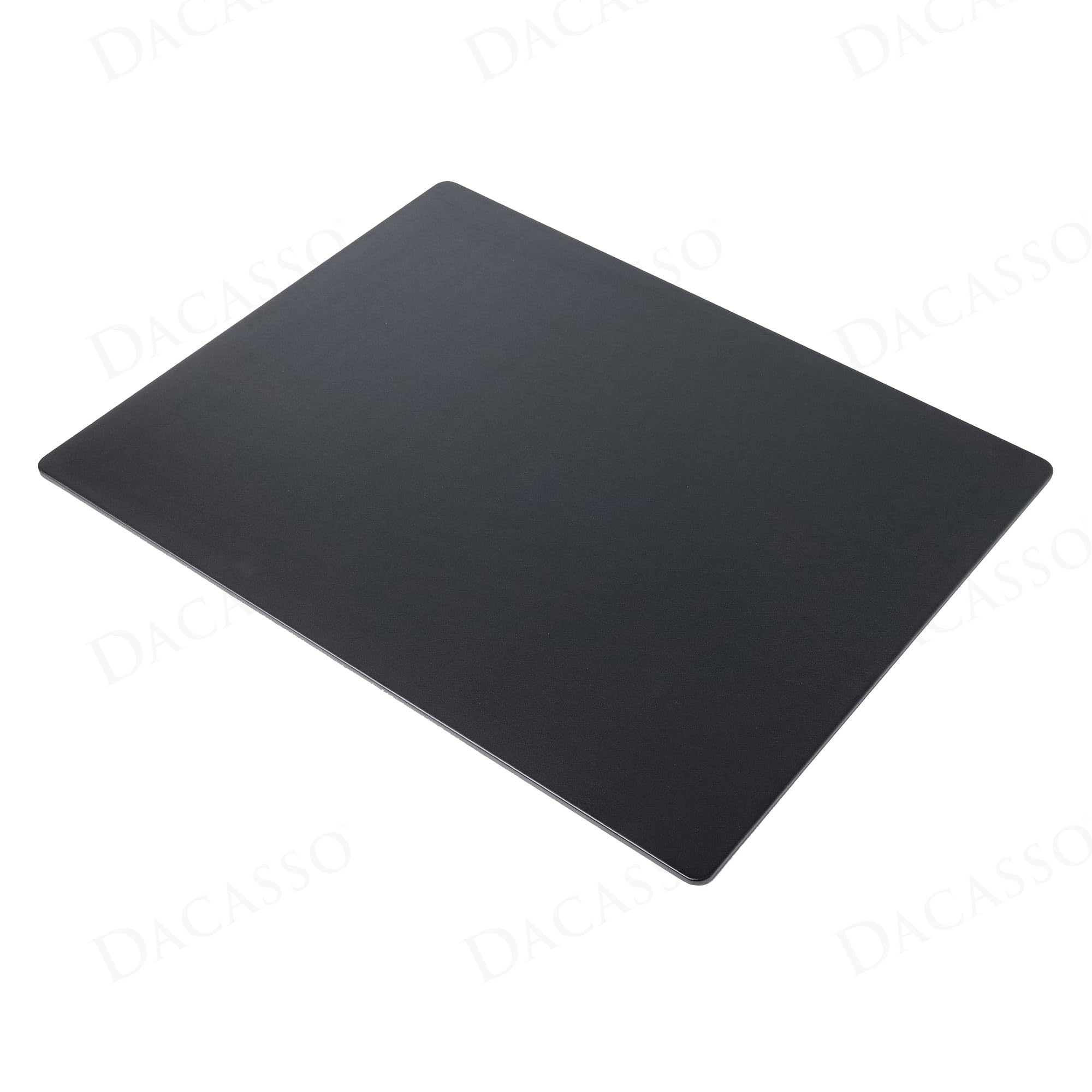 Dacasso Sottomano da scrivania in similpelle nera, 61 x 48,3 cm, con guide laterali esterne per scrivere, protezione per la superficie della scrivania e decorazione essenziale per l'ufficio