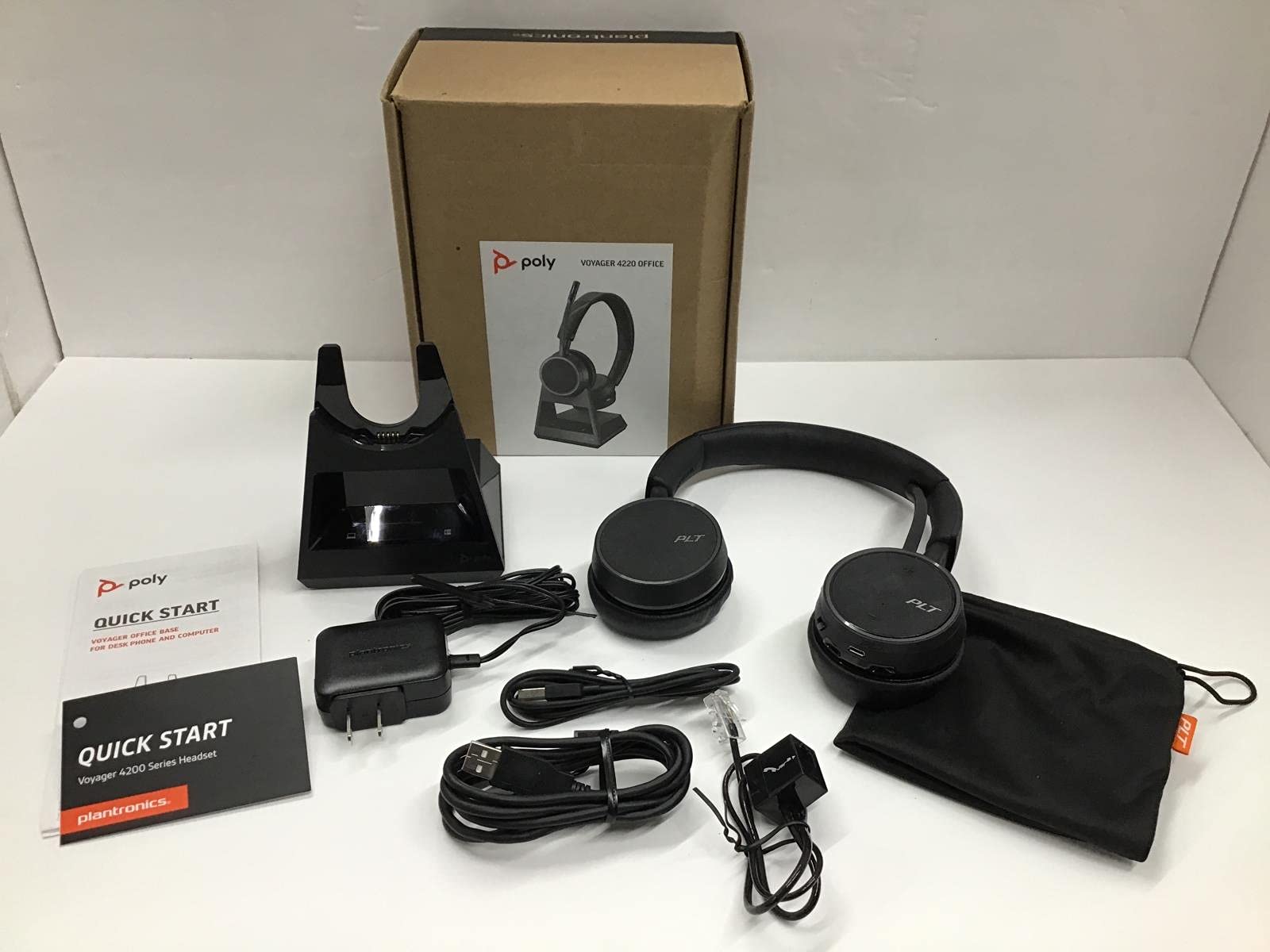 Plantronics Poly 212731-01 Voyager 4220 Office 2 Way Base,Black