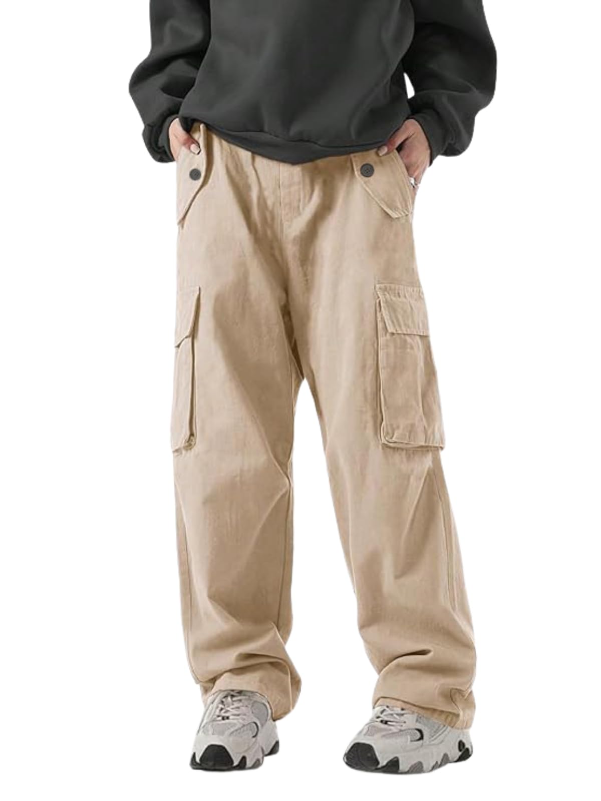 Men's Regular Fit Cargos Trousers | Cargo Track Pant for Men | Loose Fit | Regular Trouser Loose Fiting | Treck Pent with Multiple Pockets