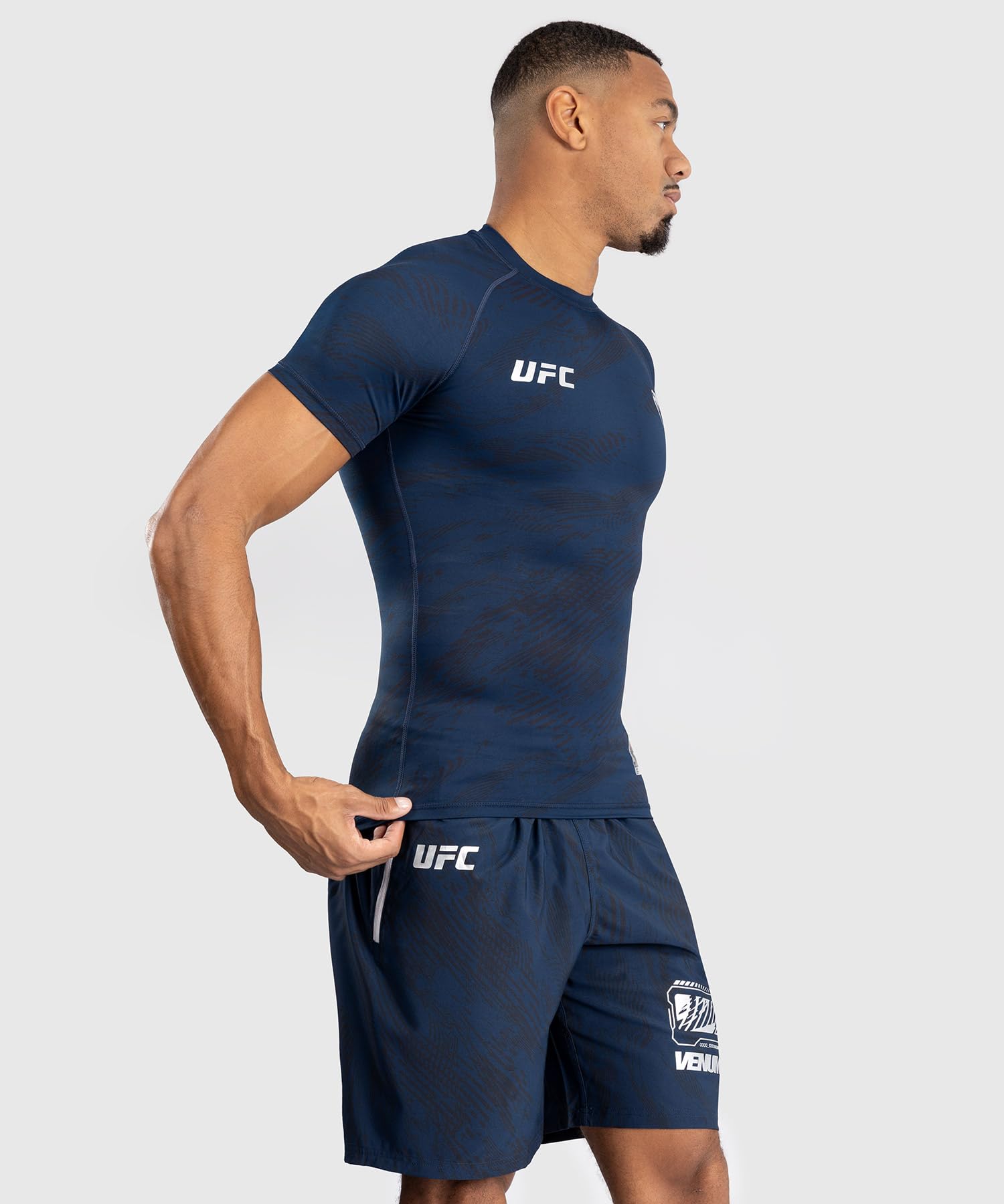 Venum Men's Standard Fight Week Performance Short Sleeve Rashguard, Oceanic Blue