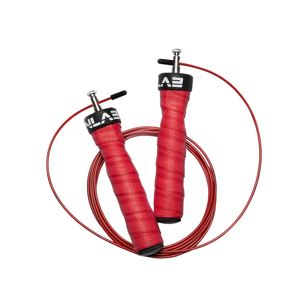 Burnlab Pro Speed Skipping Rope - Anti Slip, Adjustable, Ball Bearing Design for Gym, Crossfit, Double Unders, Speed Jumping, Boxing, Cardio and Weight Loss - for Men and Women (Red) (B082VYLBKP) Amazon Price History, Amazon Price Tracker