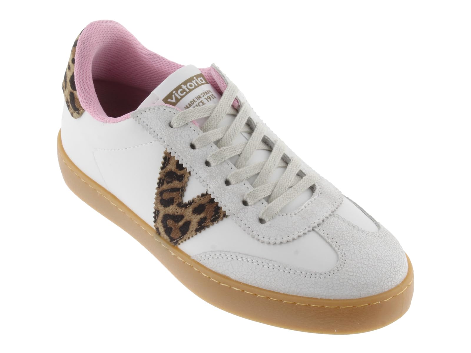 Victoria Basket Basse Berlin Ciclista Effet Cuir & Pièces en Croûte De Cuir en Contraste 1126204 pour Femme