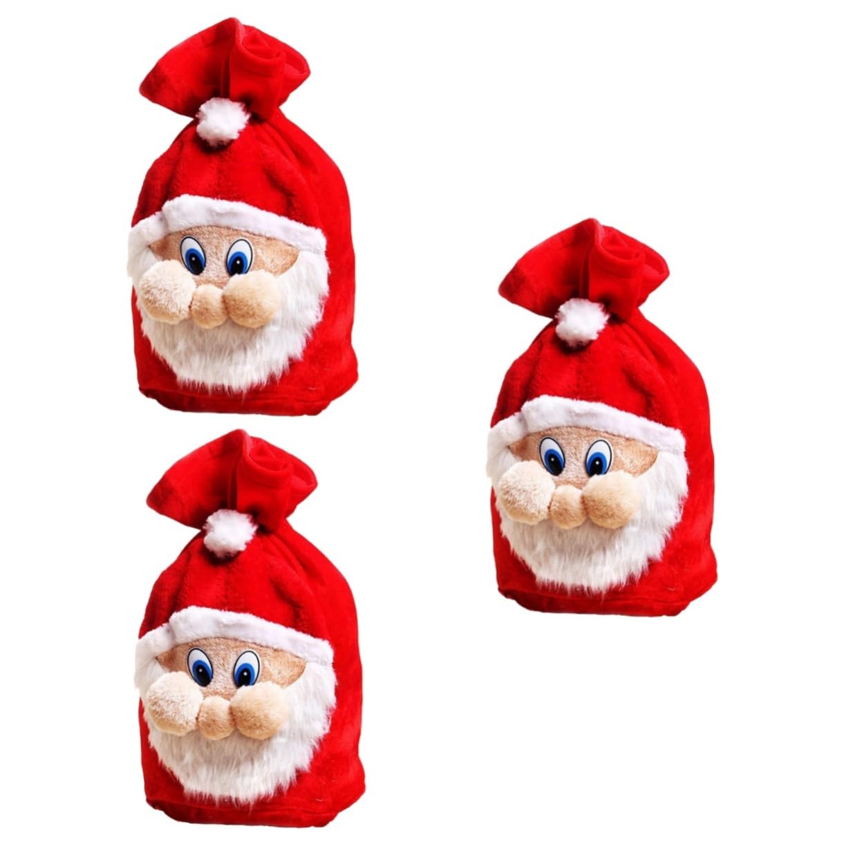 DEARMAMY 3 Piezas Bolsa de de Santa Claus para Navidad Saco de Almacenamiento de y Bolsa Cordón para y Snacks Diseño Creativo y Duradero