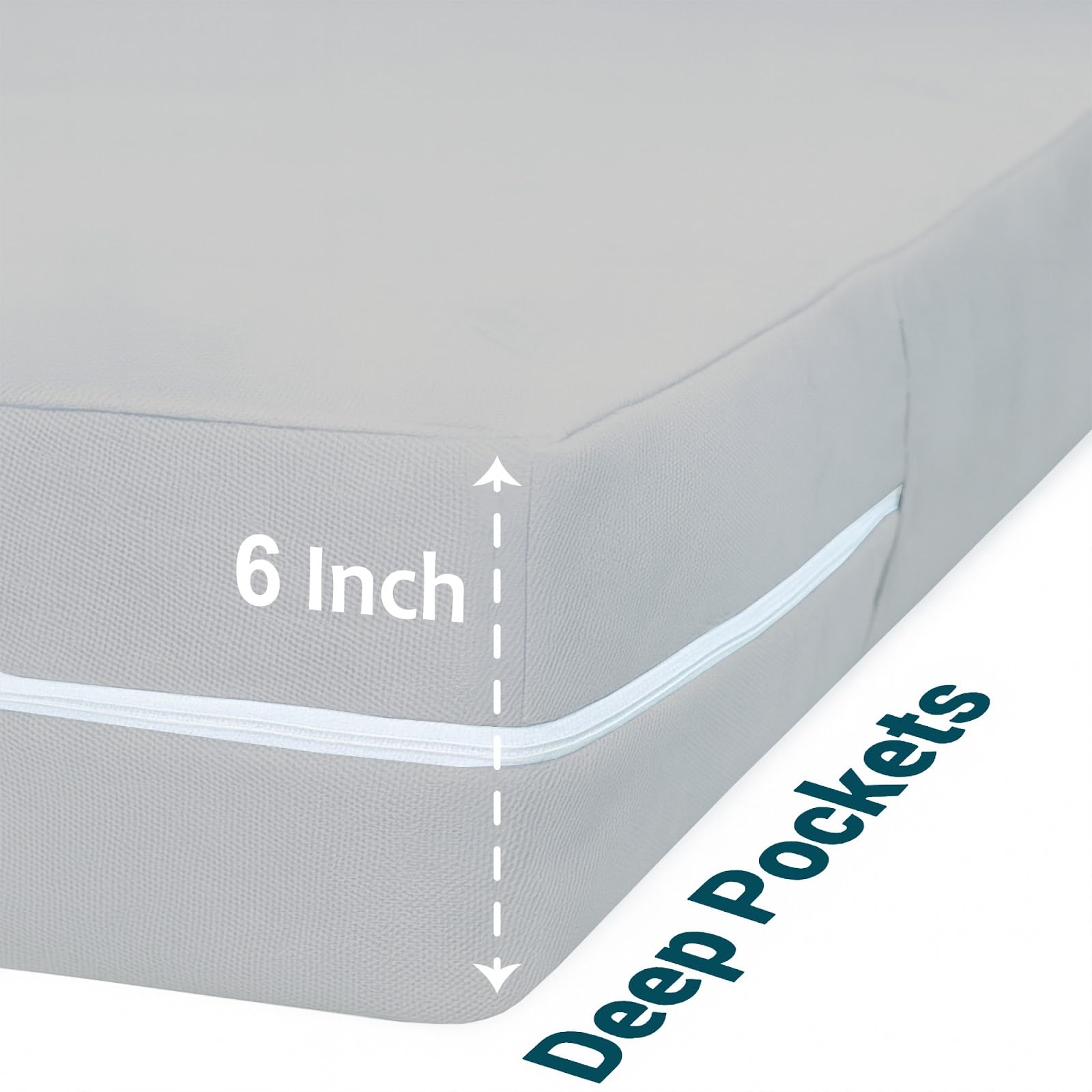 King Size Waterproof Mattress Protector - Silver -4 King Size Waterproof Mattress Protector - Silver -4
