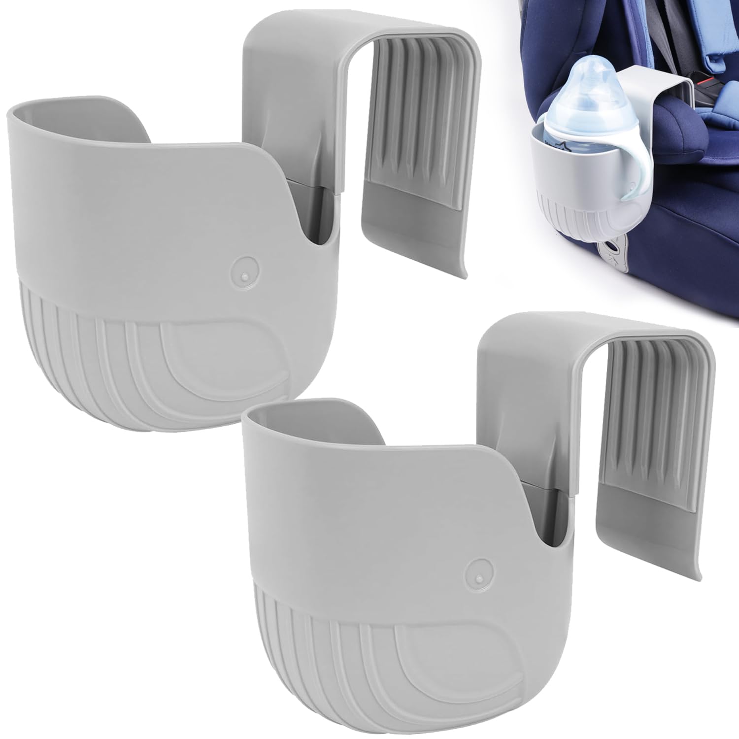 Kinder Getränkehalter für Autositz, 2 Becherhalter Kindersitz, Getränkehalter für Babyschalen, Geeignet für Kinderwagen, Rollstühle und Autos