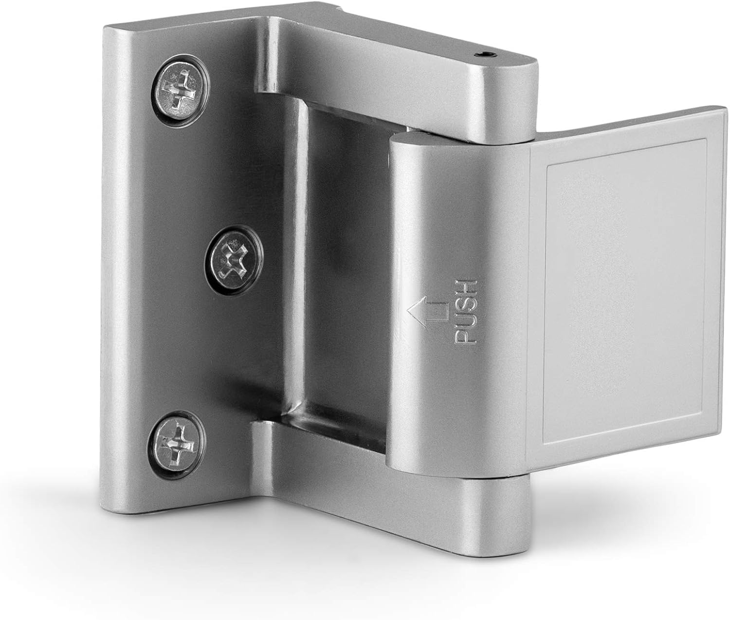 Door Lock Reinforcer, Privacy Door Latch for Swing Doors, Extra High Resistance Home Door Security Lock (Silver)