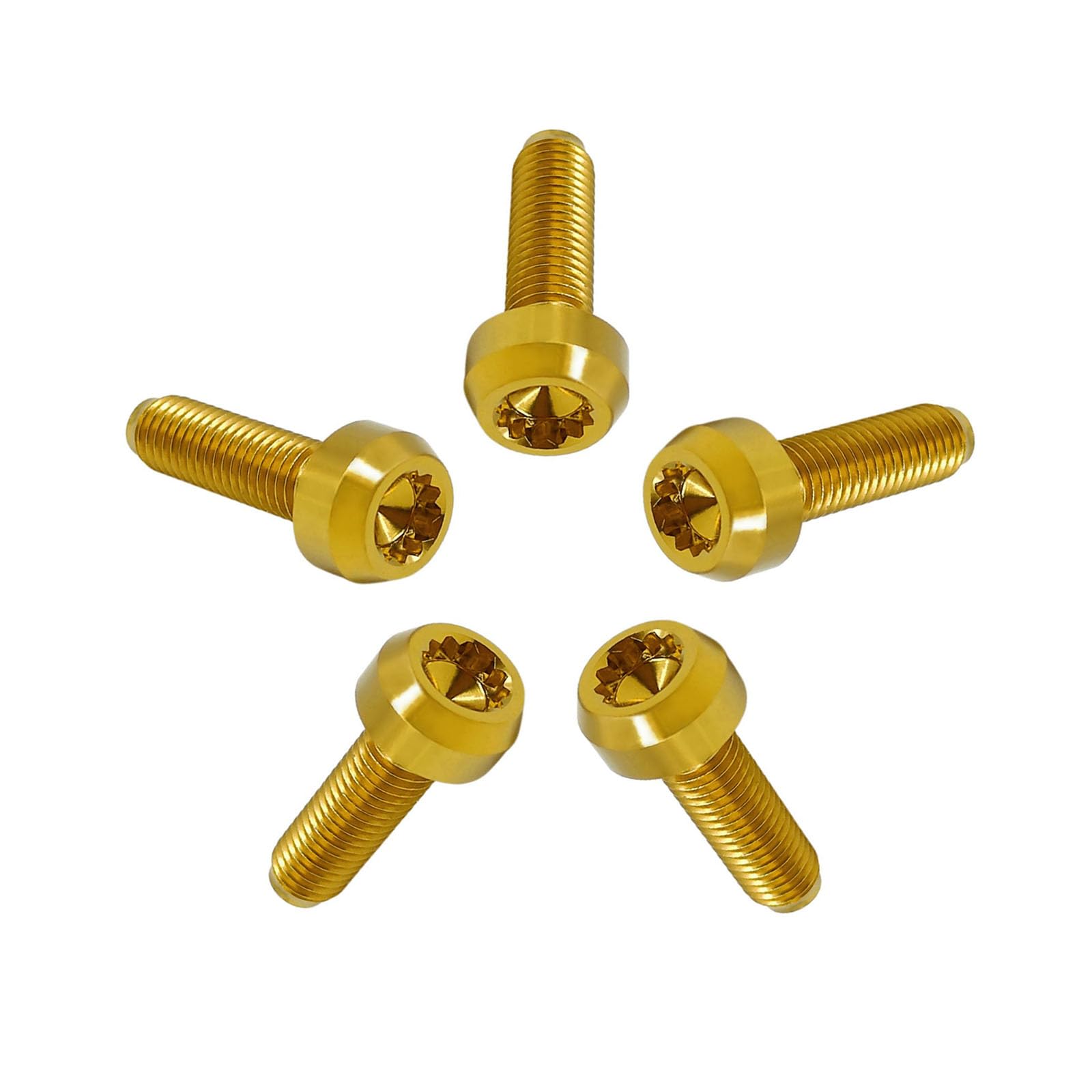 RISON-Titanium Bullone Ruota per Cerchioni in Titanio M7x24.5mm, Viti per Pneumatici per Auto, Bullone Ruota per Cerchioni, Viti a Testa Cilindrica Torx per BBS | RSII | RXII | Ruote a 3pc/2pc