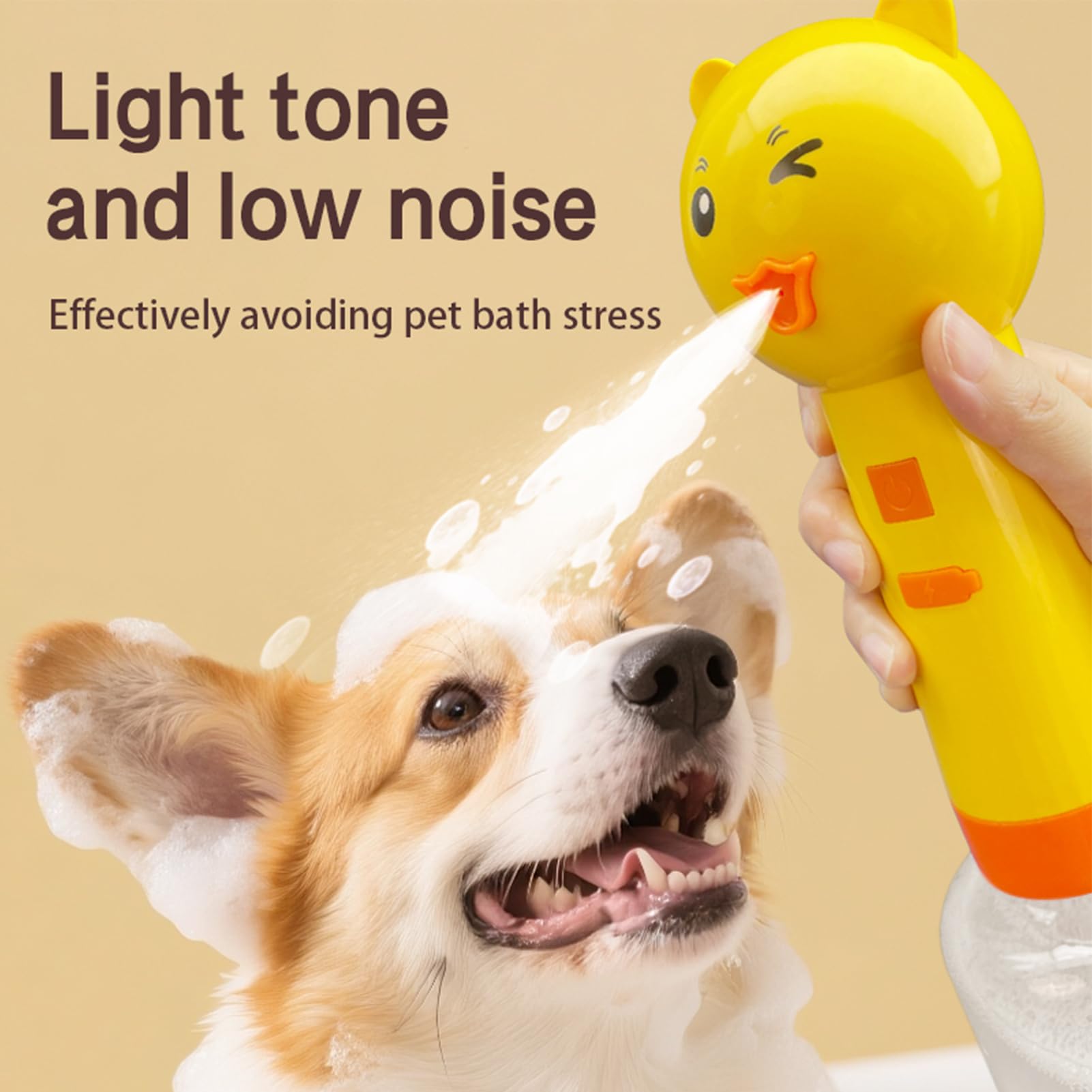 Seifenspender für Hunde, Bärenform, 350 ml, elektrischer Waschmittelspender, tragbarer Schaumsprüher für Badezimmer, Waschbecken, Dusche, WC, Küche, Reinigung, Waschen, Badewanne, Badewanne