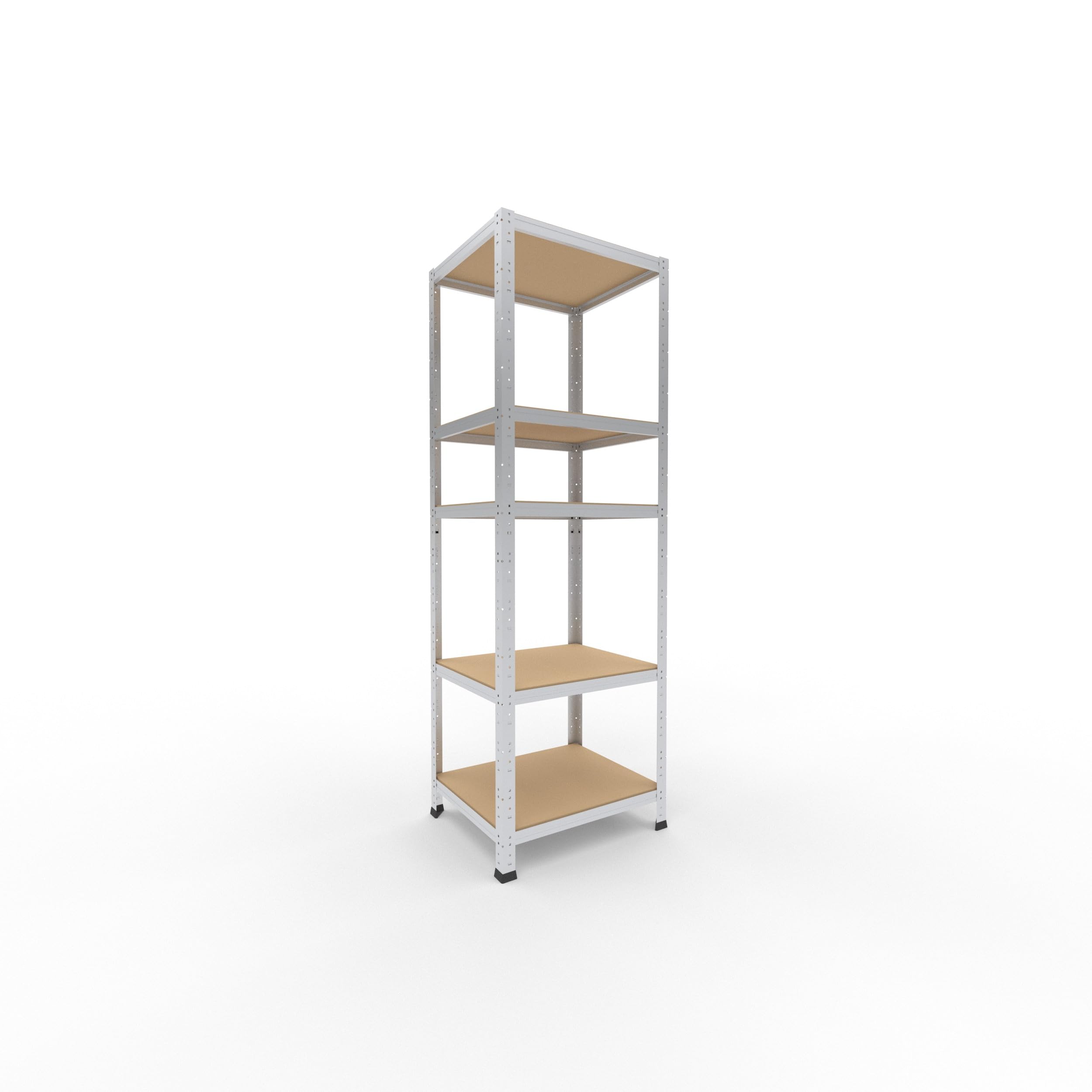 shelfplaza Home 180x60x50 cm Schwerlastregal in verzinkt mit 5 Böden und 175 kg Traglast pro Boden