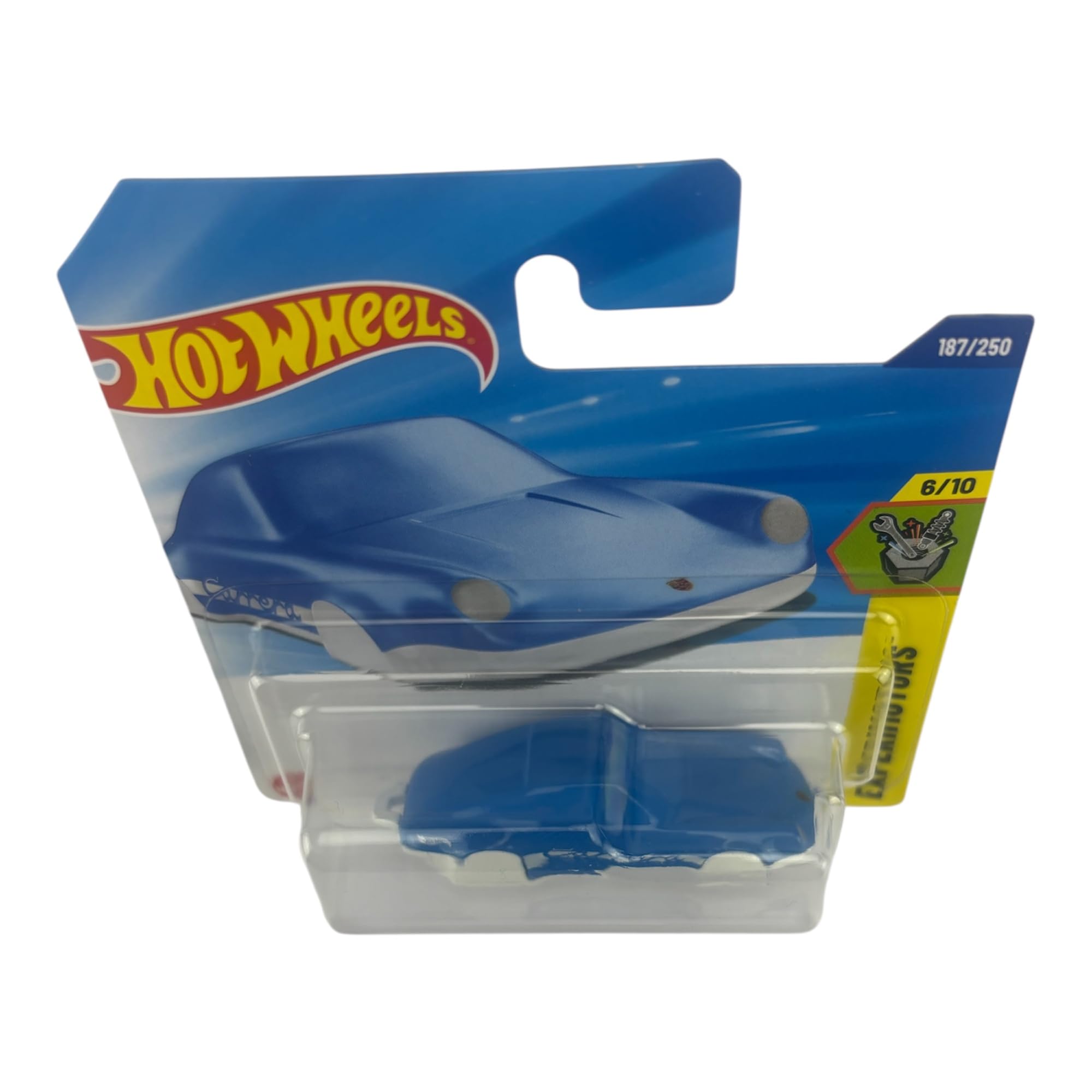 Hot Wheels, Porsche 911 Carrera Clip Blue, Experimotors 6/10, JBC11, Short Card, Blue, Mattel 2025, Licensed Porsche Design - Image 4
