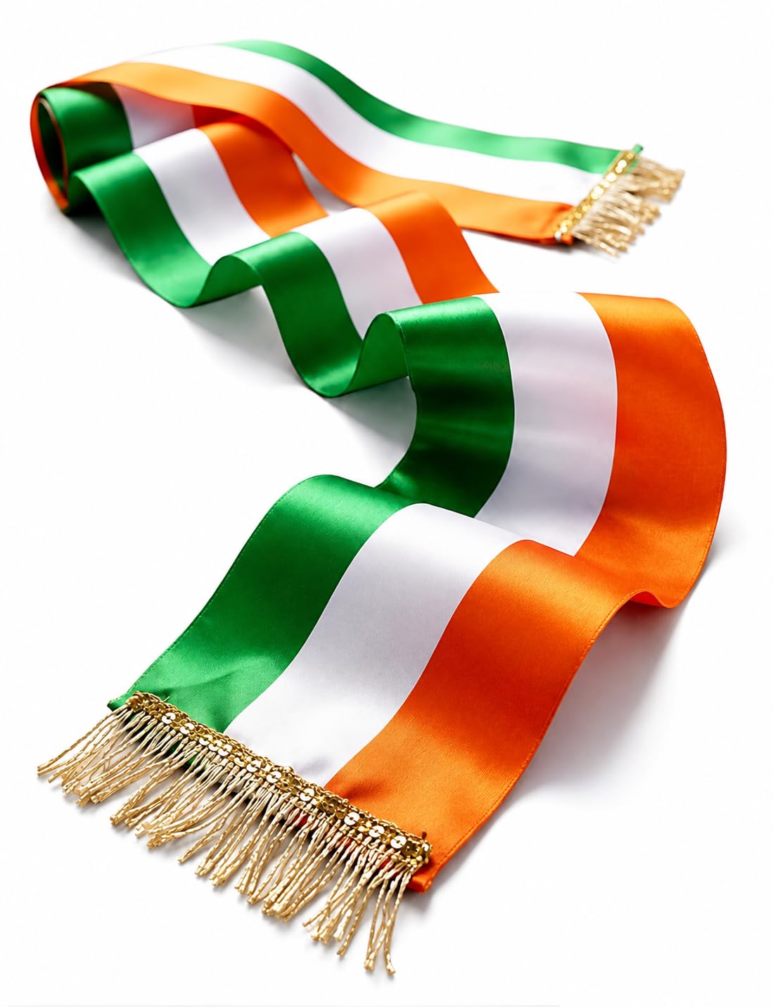™ Tricolor Satin Stole for Independence Day & Republic Day | Premium Tricolor Scarf with Golden Tassels | Patriotic Sash for Men, Women & Kids | School, College & Cultural Events PACK of 2-image-43