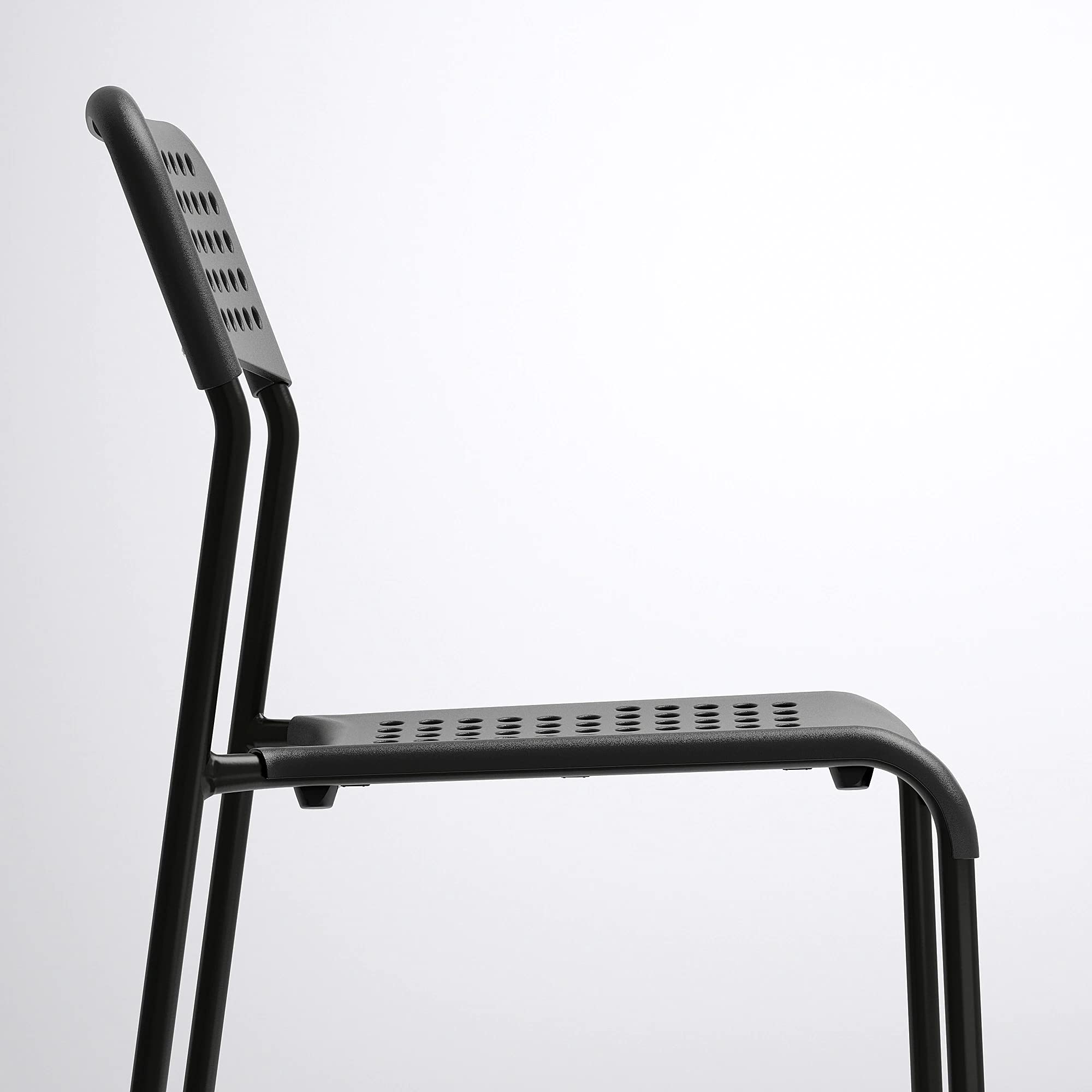 Ikea Metal Adde Chair - By Stockland ( Black ) 3