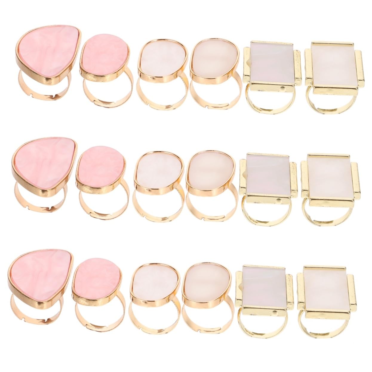 Beavorty 18 Piezas Paleta De Anillos Exhibición De Arte De Uñas Bandeja De Mezcla De Pigmentos Color De Uñas Taza De Anillos De Tatuaje Mini Uñas Herramientas De Manicura Ágata Resina