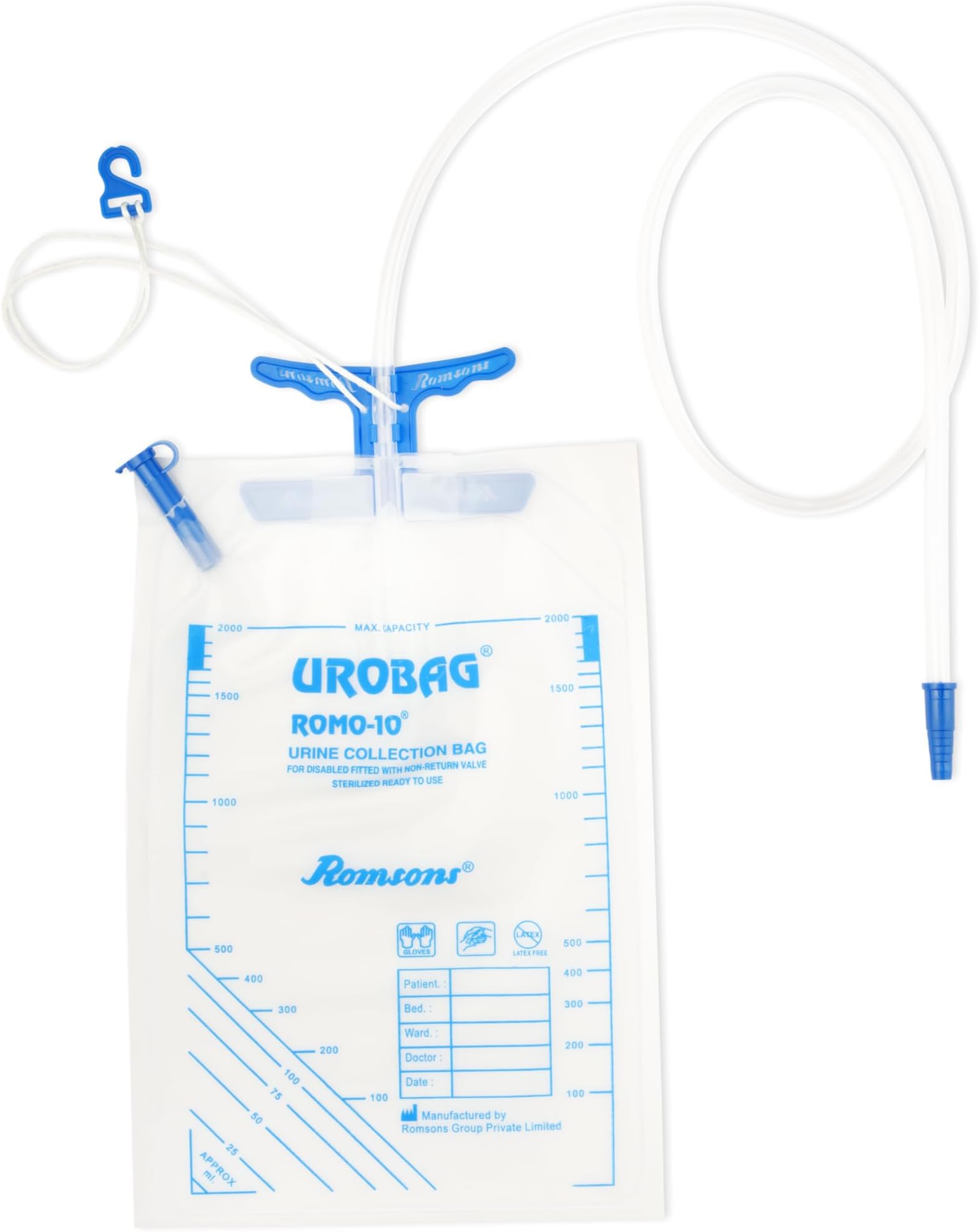 Romsons Romo 10 Urine Collection Disposable Bags (5 Pieces)