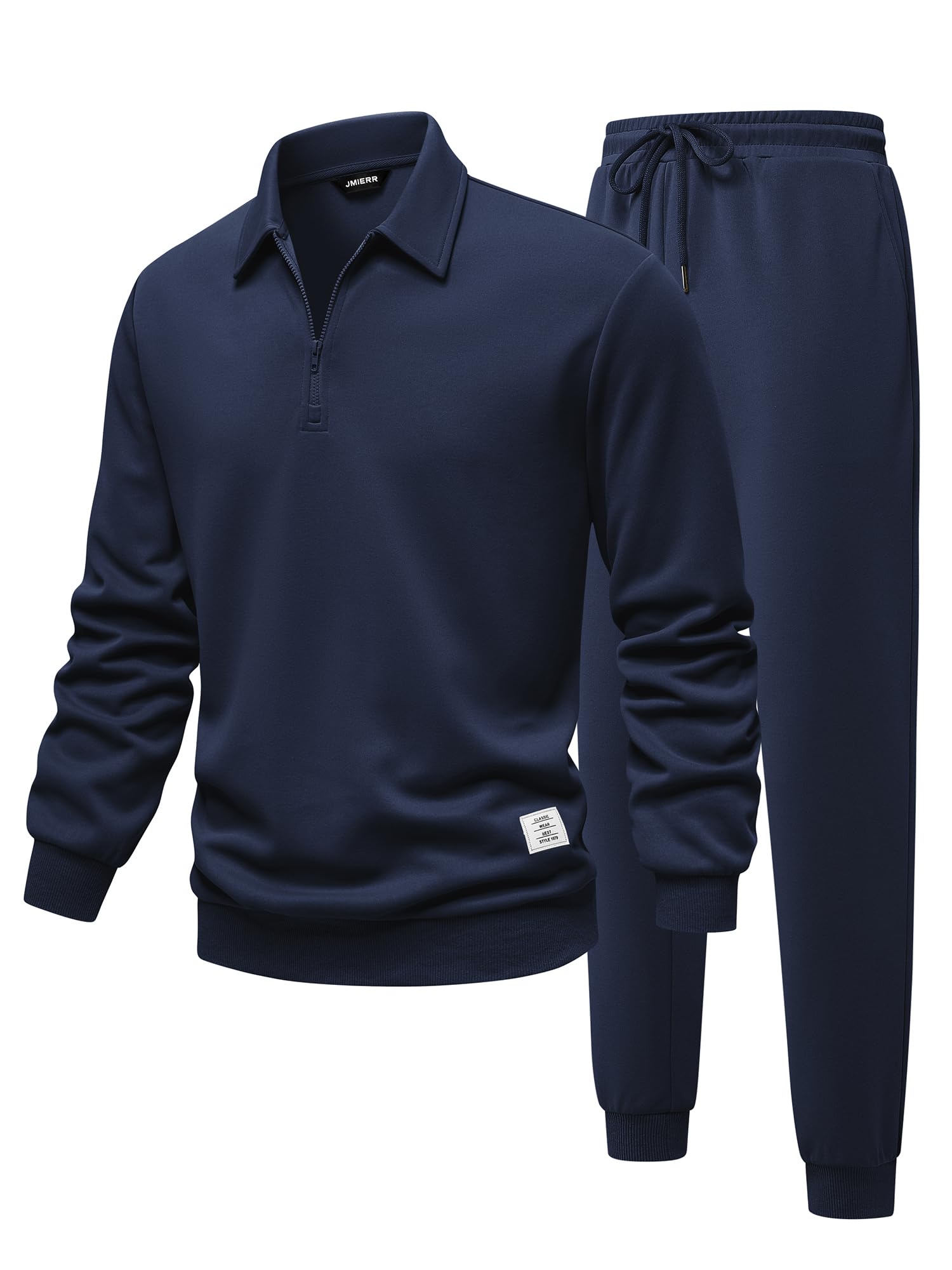 Men's Tracksuit 2 Piece Outfits Quarter Zipper Sweatsuit