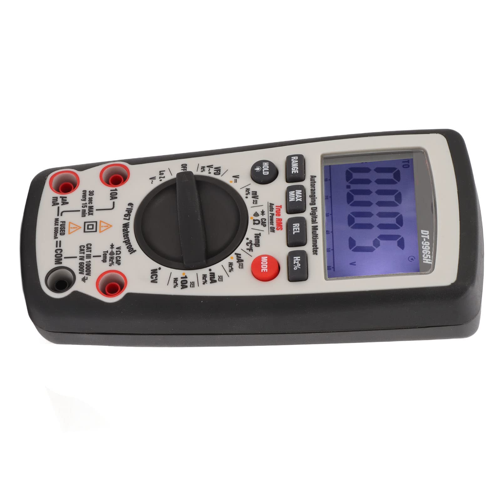 Multimetr cyfrowy DT9965H High Precision NCV True RMS tester elektryczny do wykrywania dla elektryków inżynierów lekki przenośny ABS 6000 punktów podświetlenia LCD