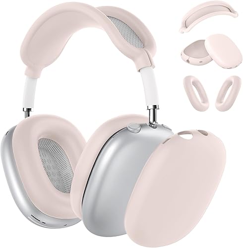 Miniatura 16 de Funda rígida para AirPods Max con modo de sueño, funda de transporte para auriculares con almohadillas de silicona para AirPods Conjunto negro y